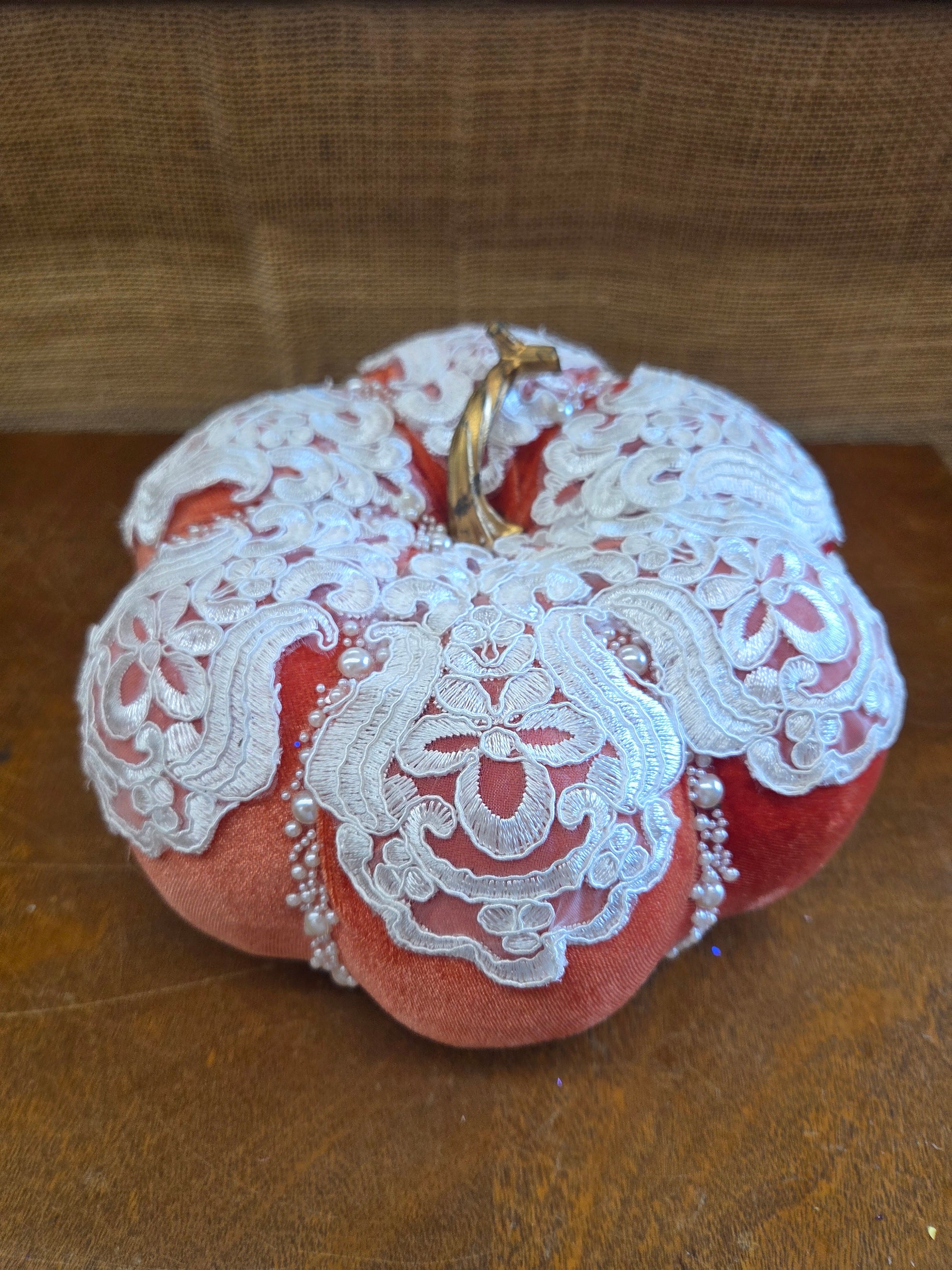 Orange  Velvet Pumpkin