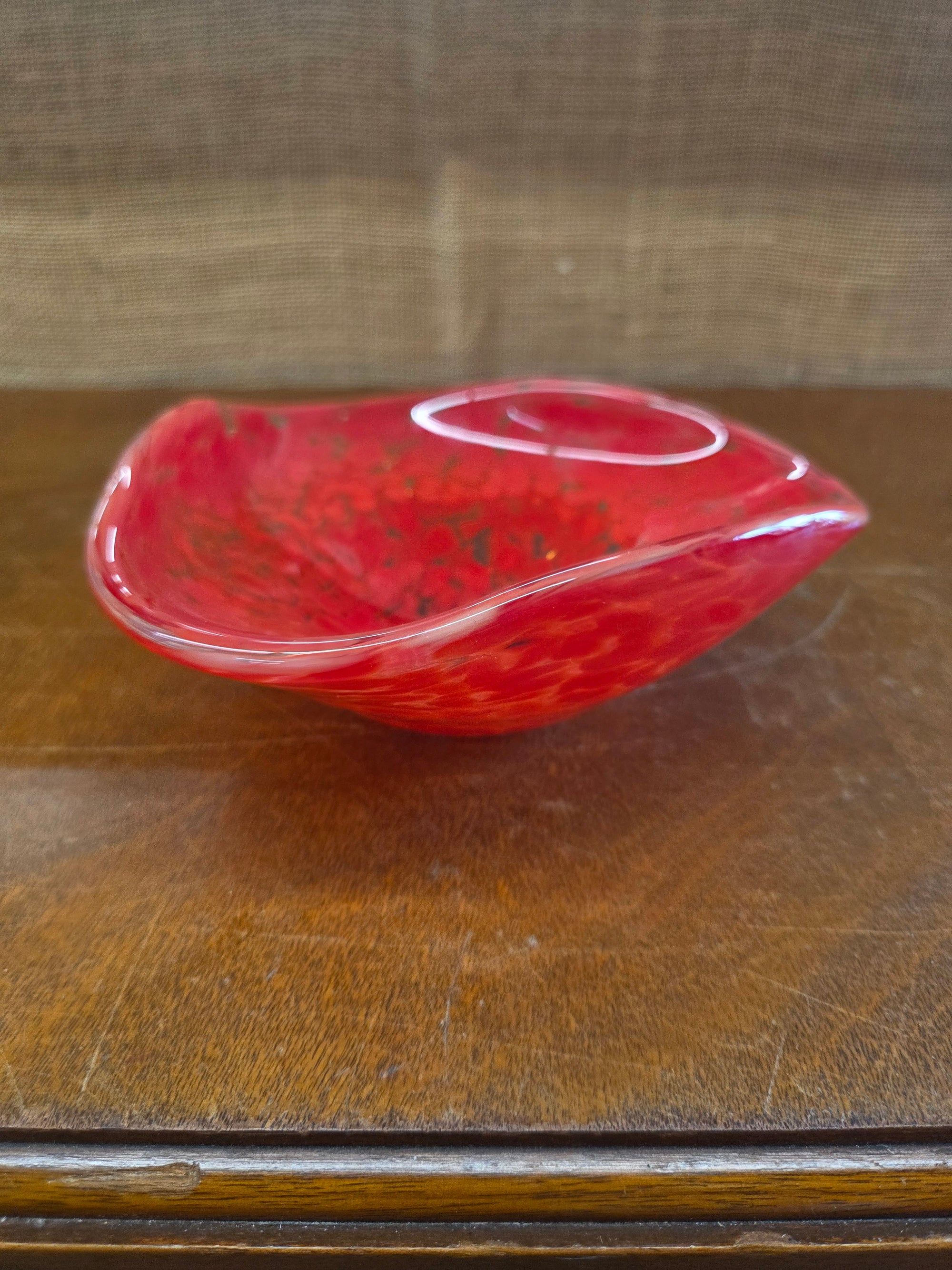 Red  Glass Bowl