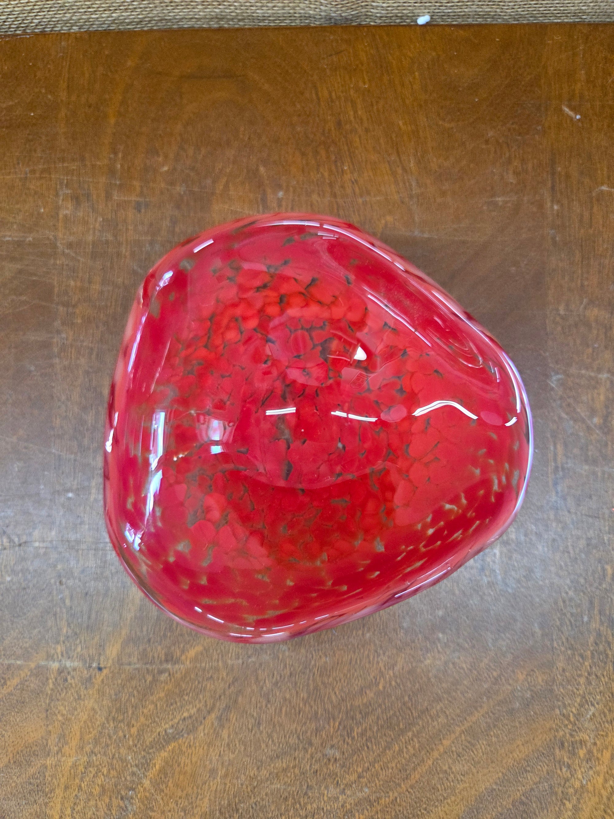 Red  Glass Bowl