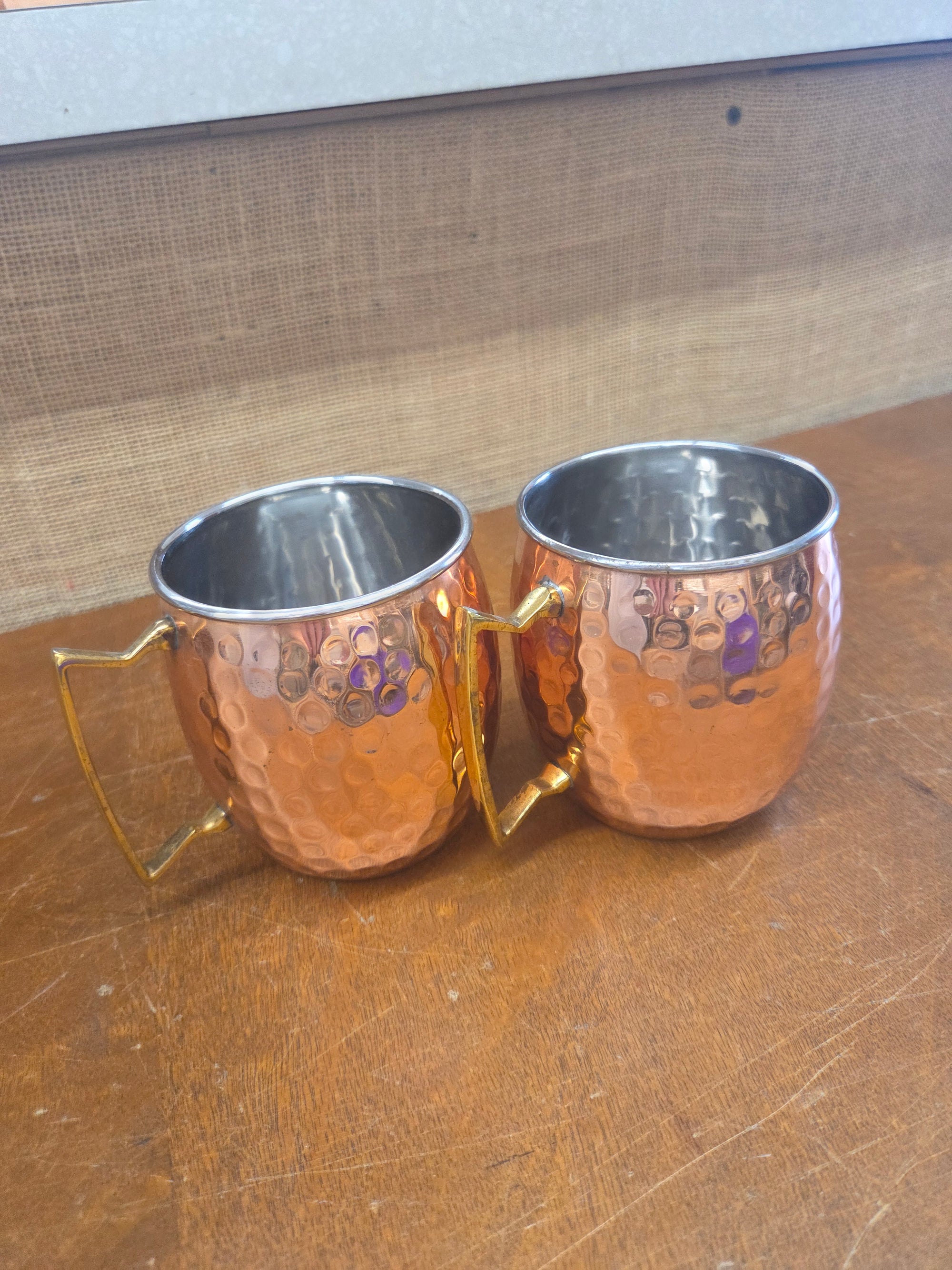 Copper  Mugs Set of 2, 2 pc