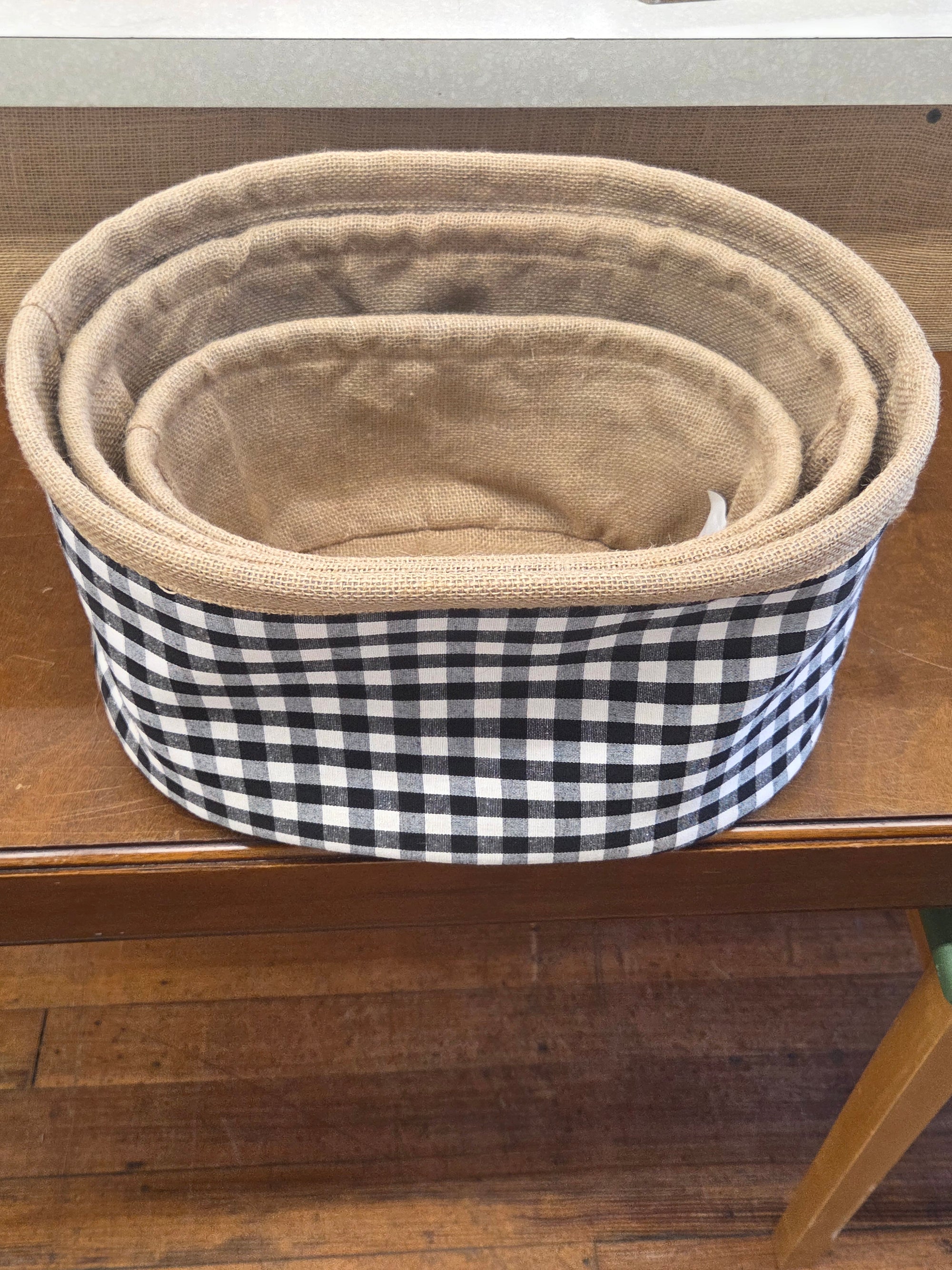 Black and White  Storage Basket Set, 3 pc set