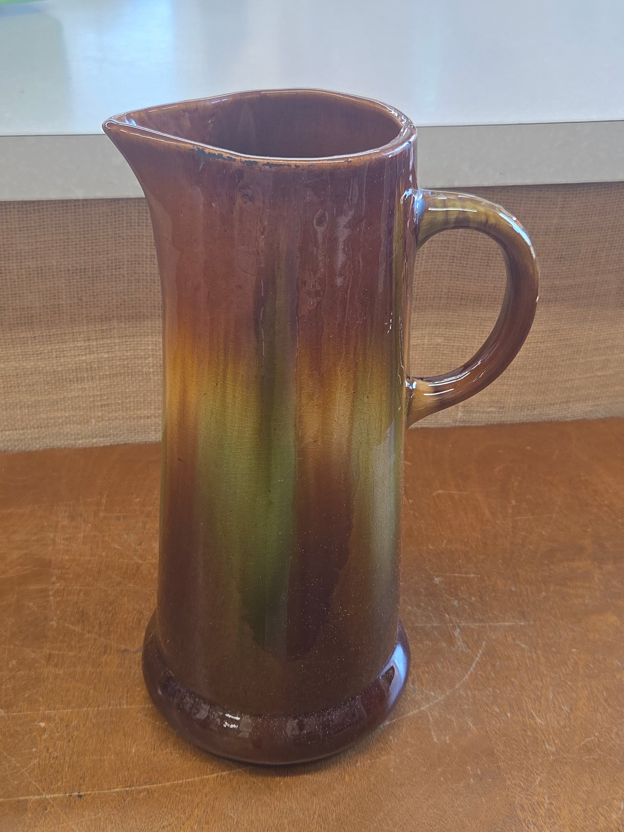 Brown and Green  Pitcher Vase