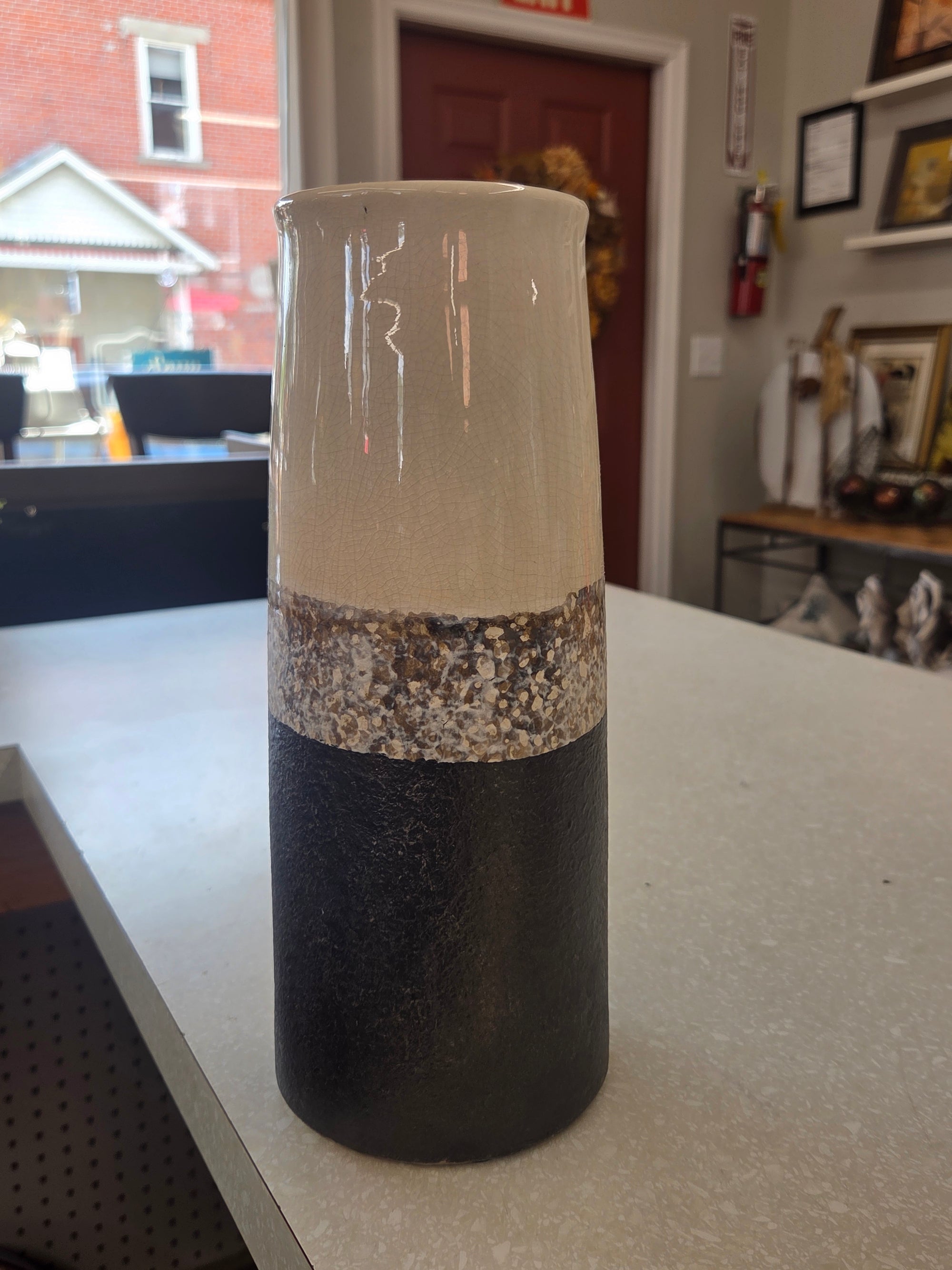 Black, White, and Gray  Vase