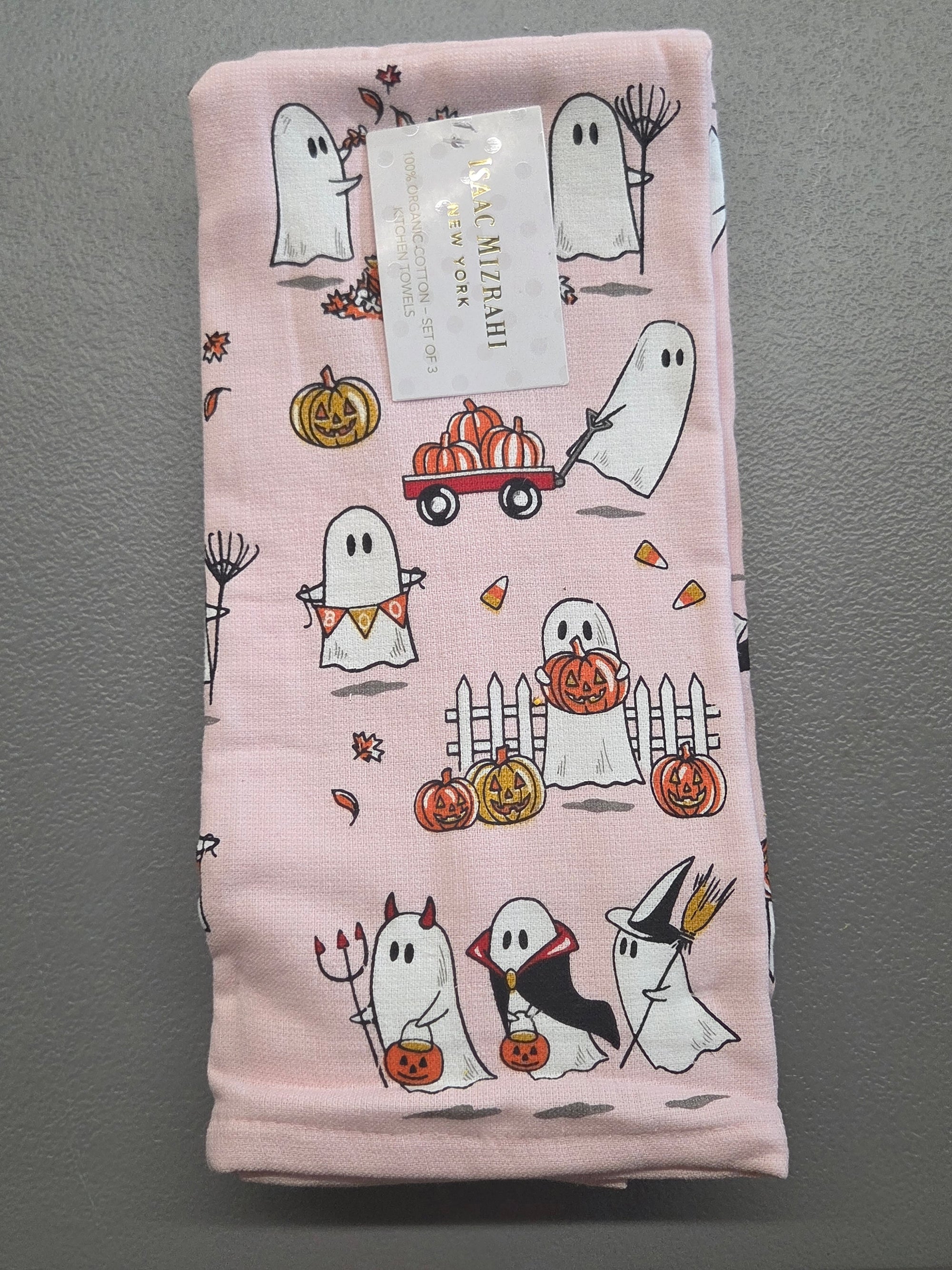 Pink  Ghost Towels, Set of 3