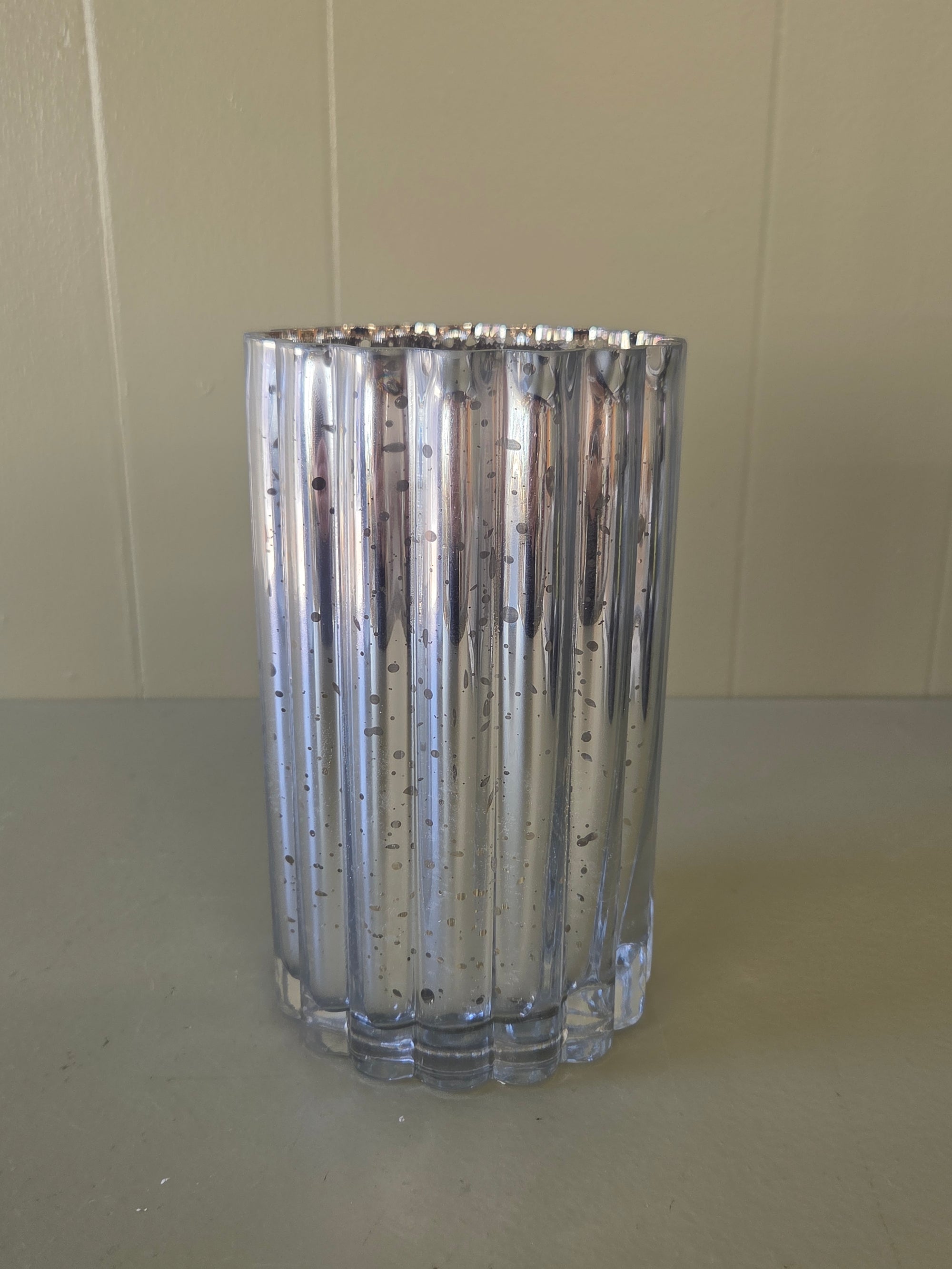 Silver LED Candle Holder