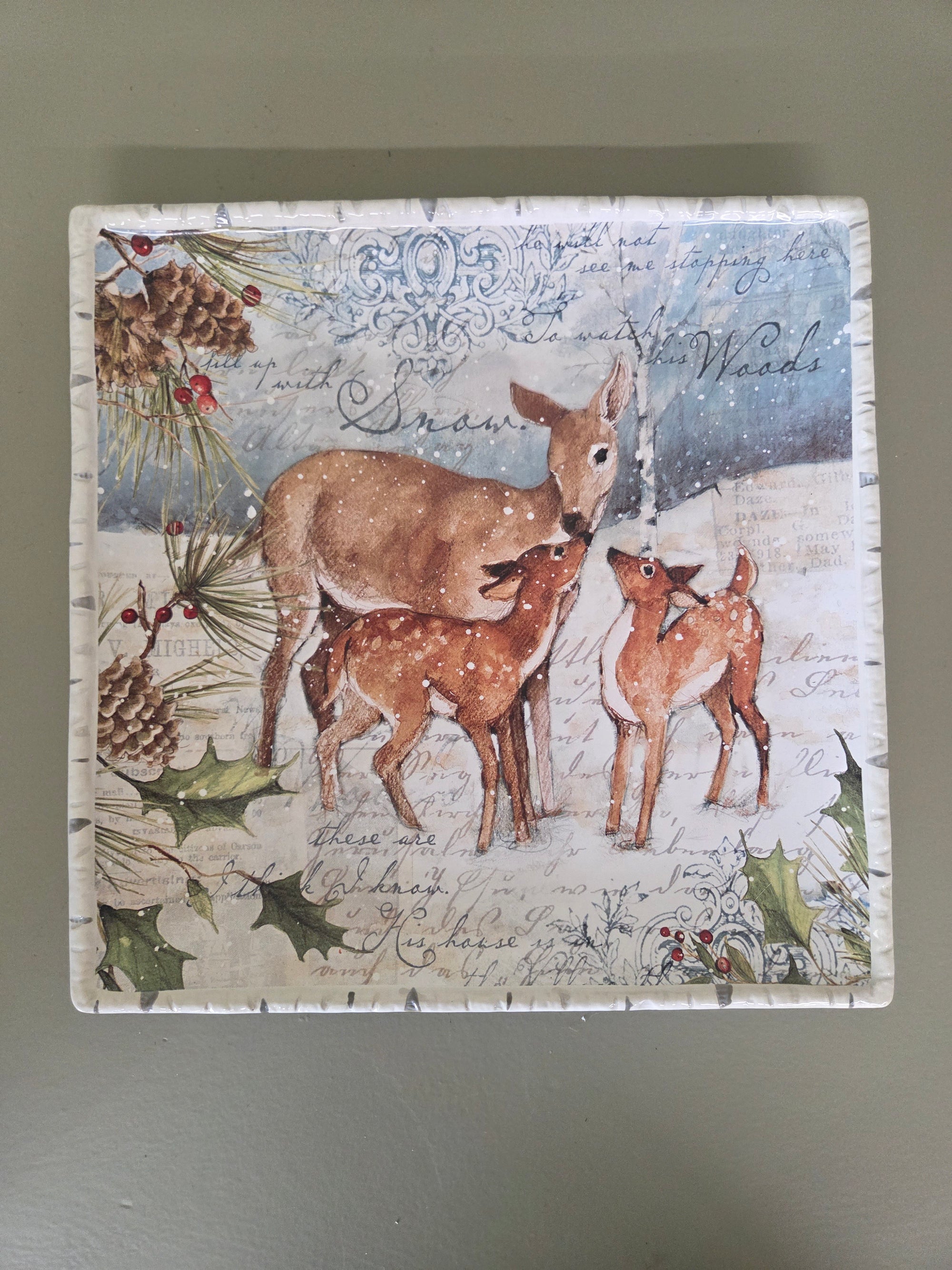 Winter Deer Plate