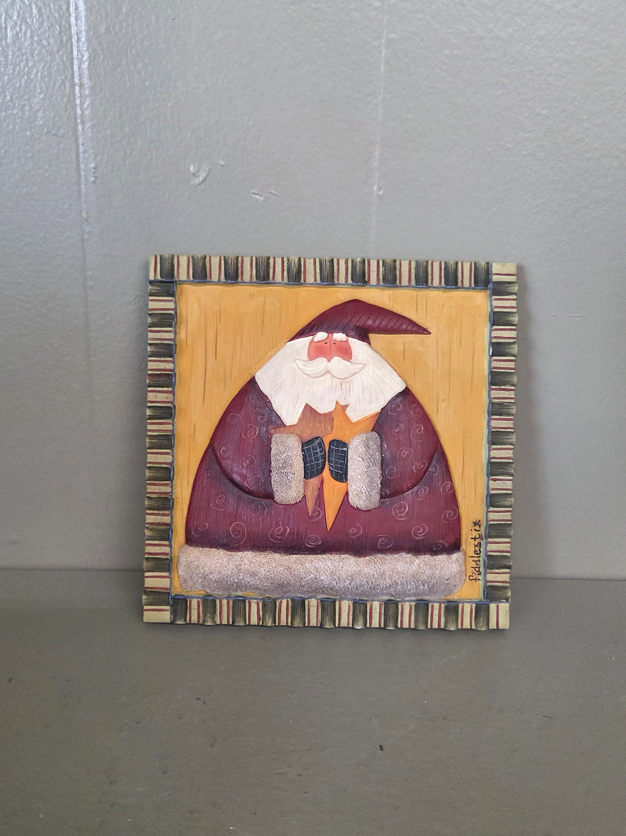 Santa with Stars Art