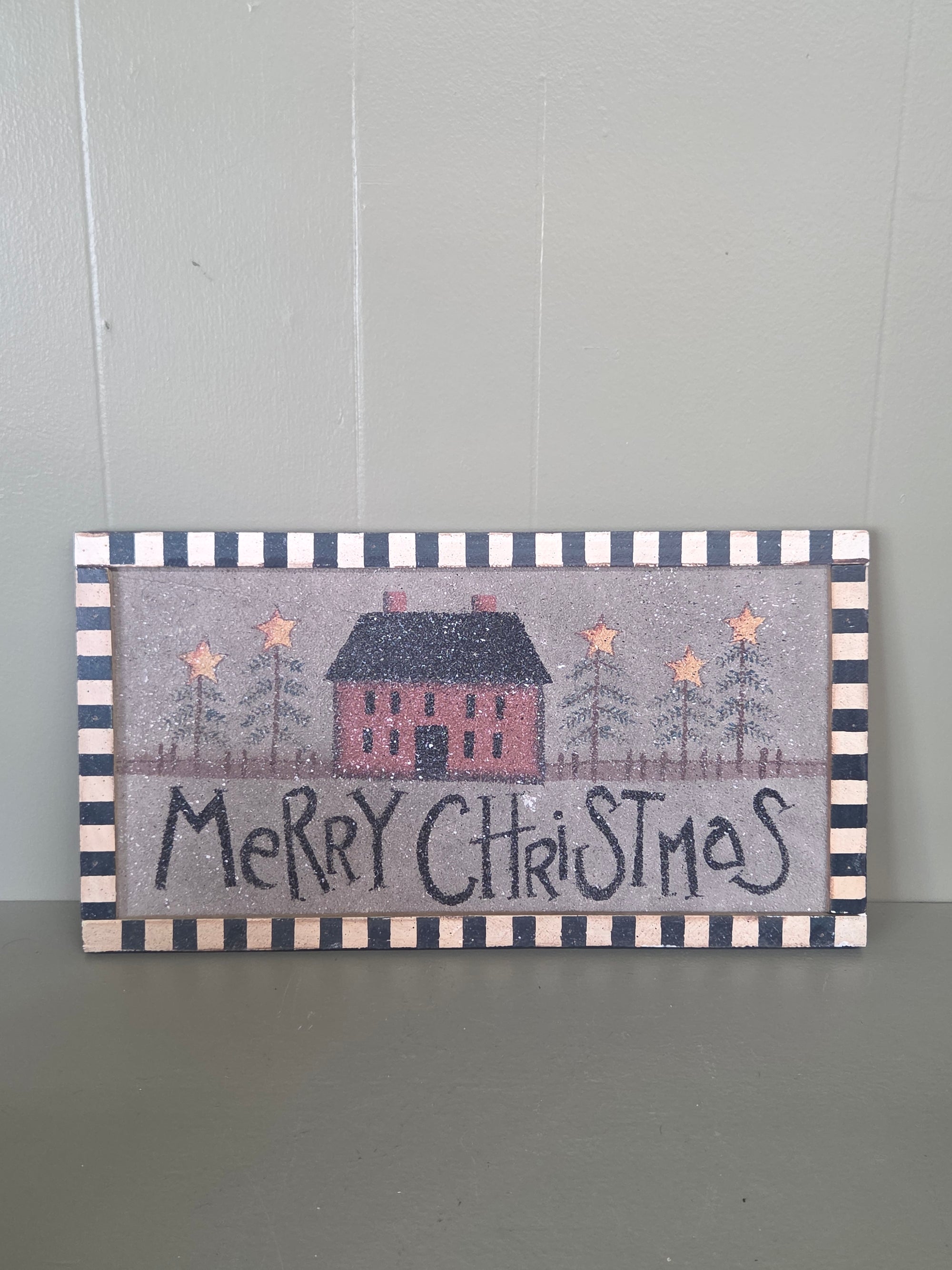 Merry Christmas Textured Sign