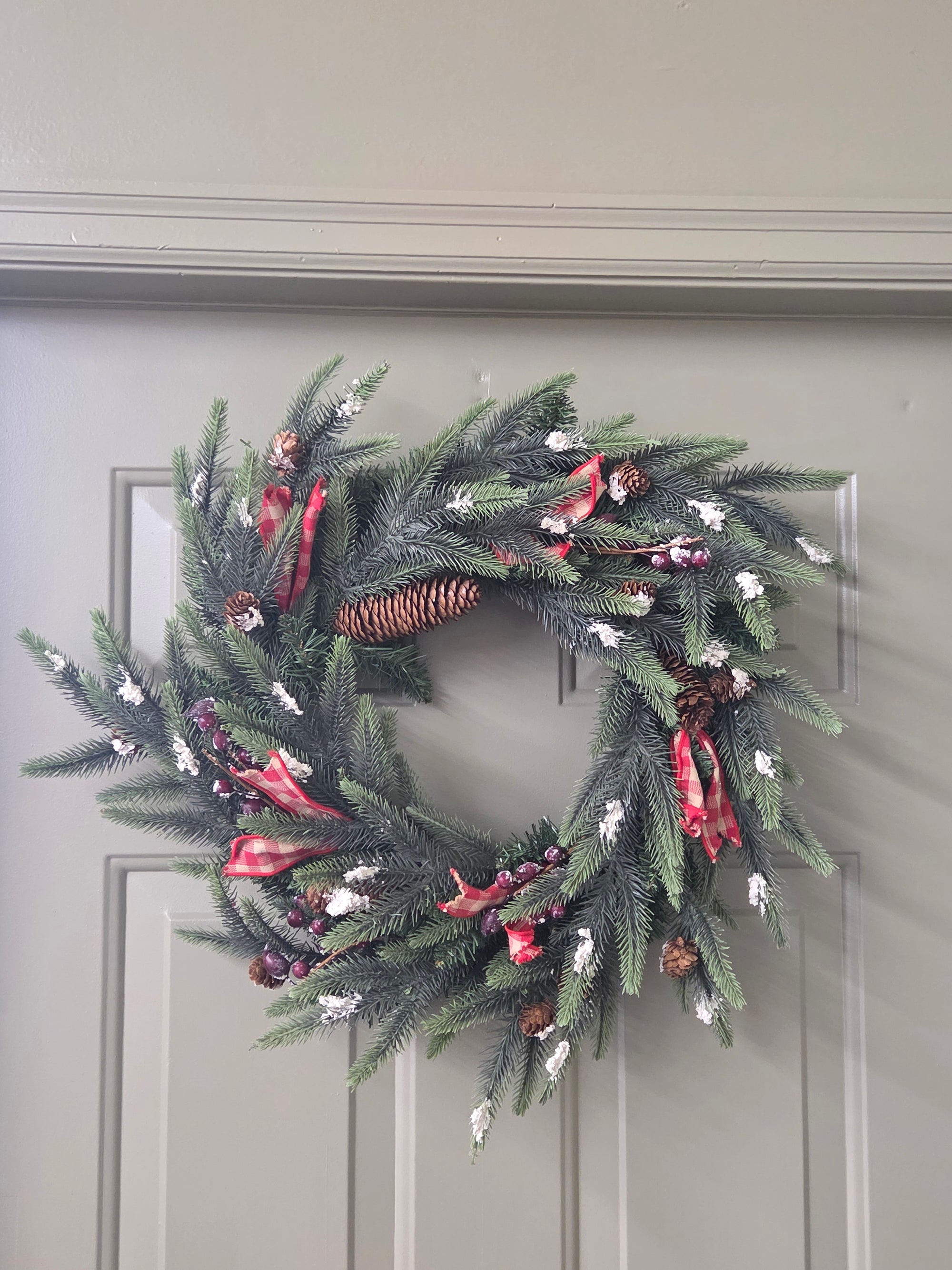 Wreath with Pinecones, Berries and Bows