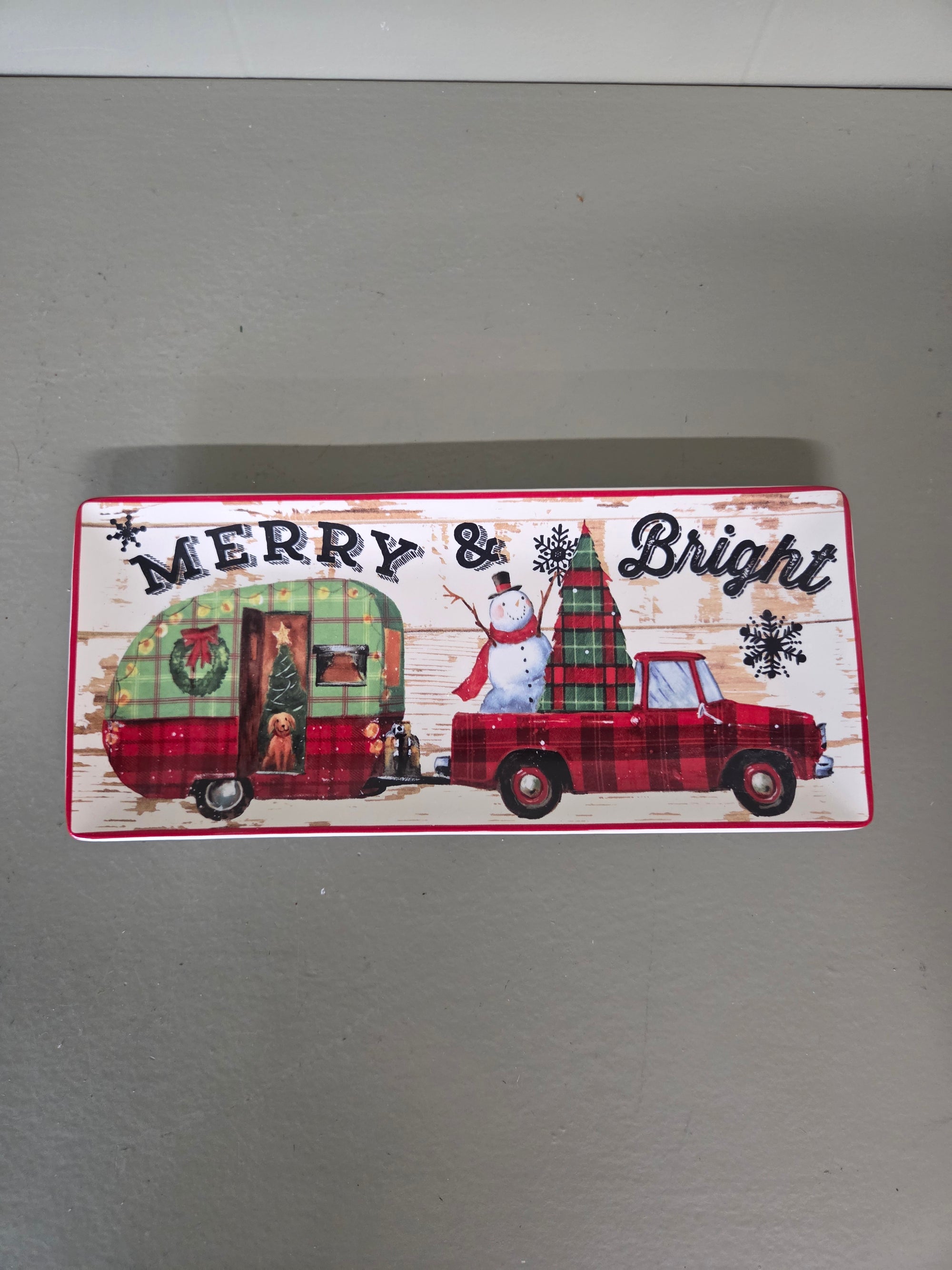 "Merry & Bright" Plate