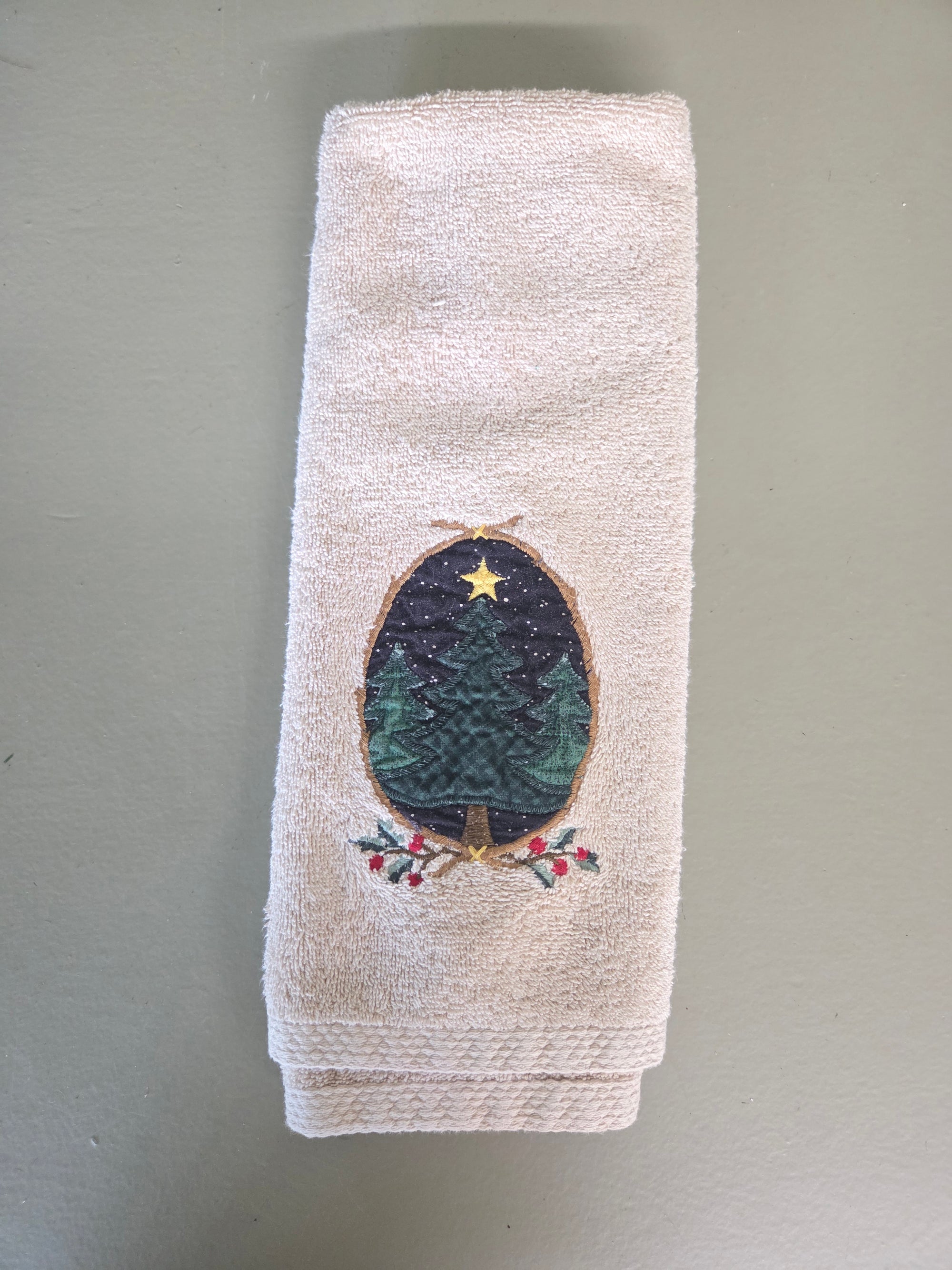 Beige Tree Towel