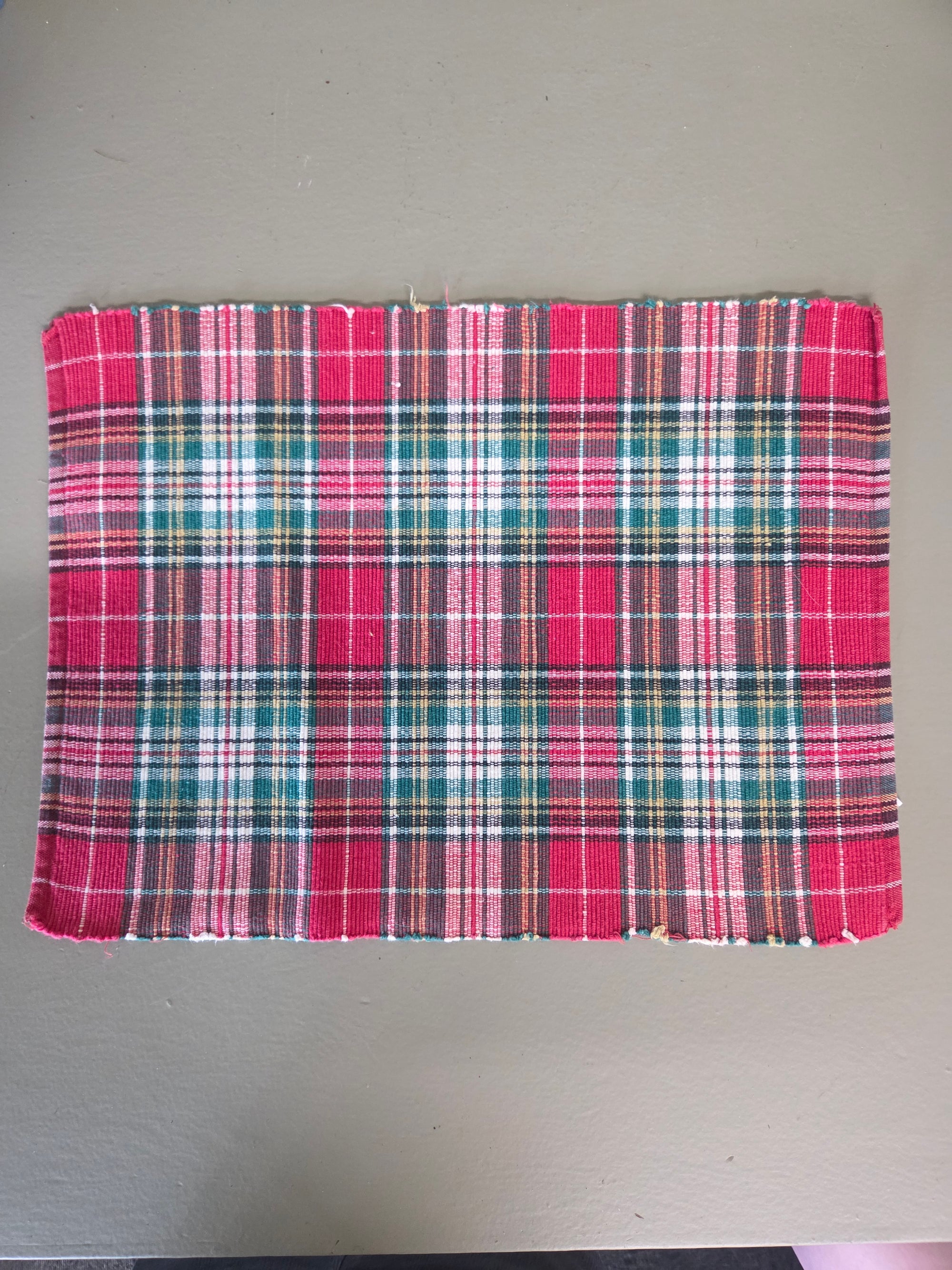 Christmas Plaid Placemats, Set of 4