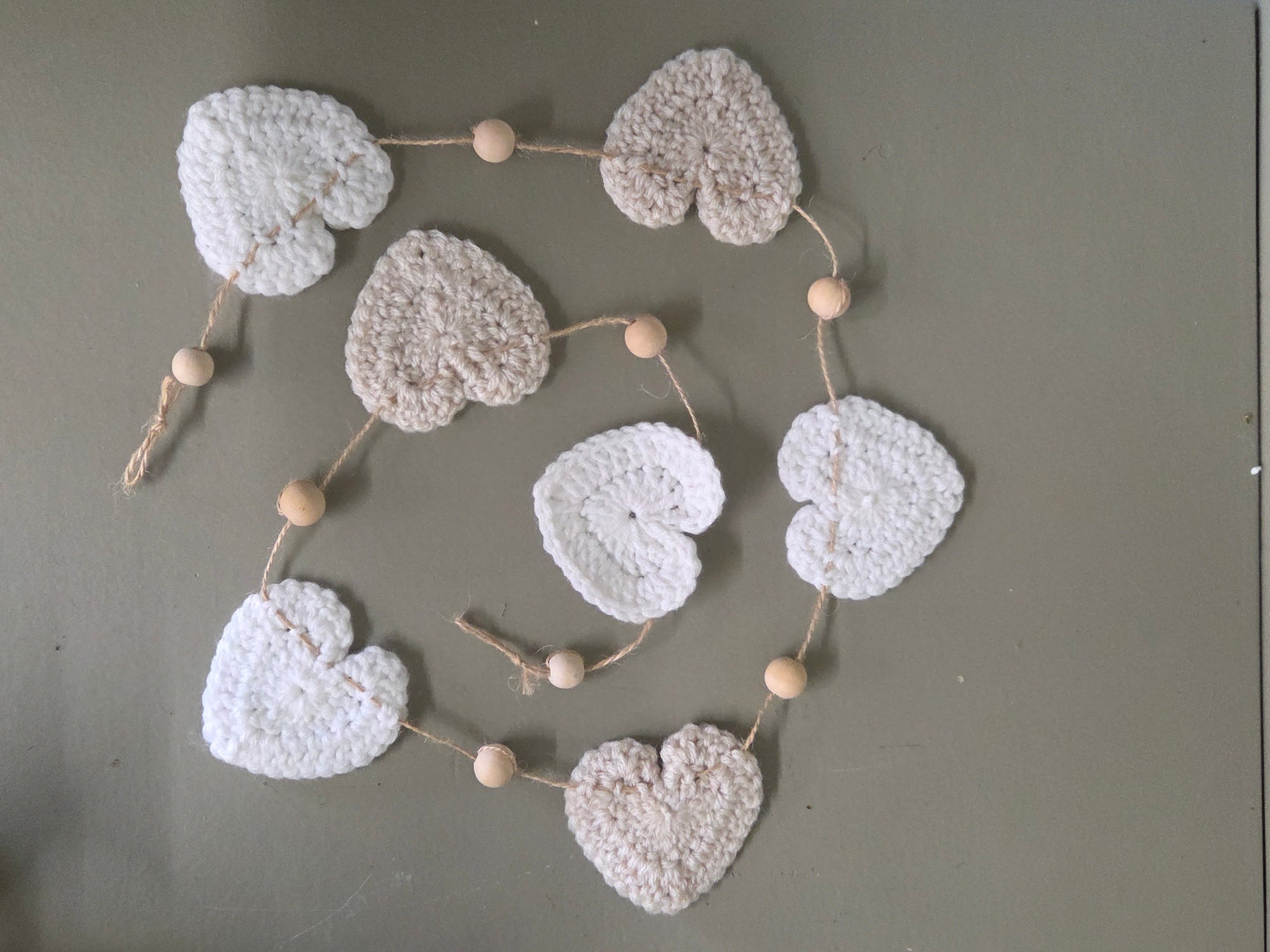 Crochet Heart Garland