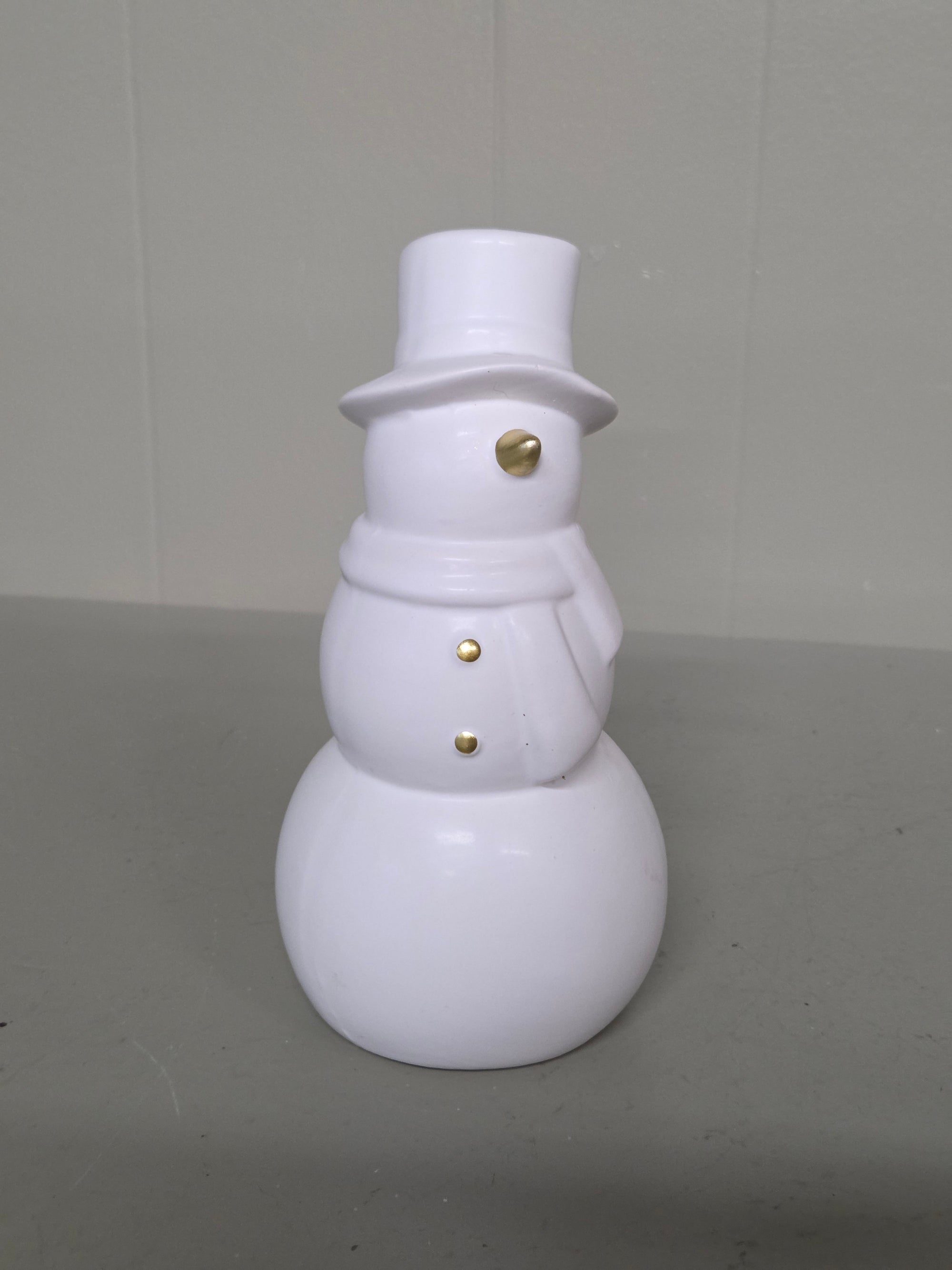 White  Ceramic Snowman