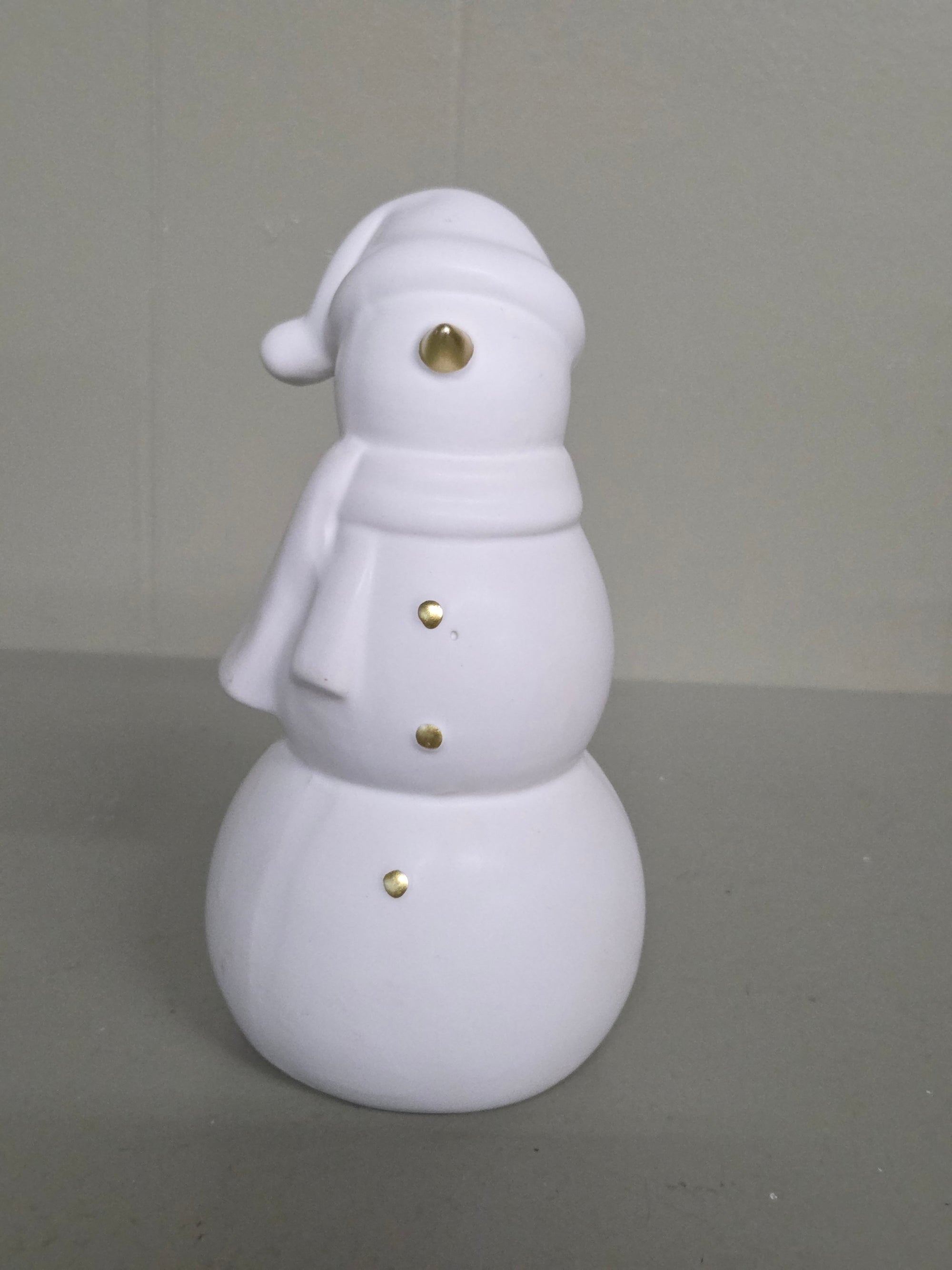 White  Ceramic Snowman