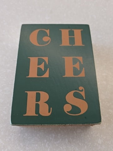 Gold and Green  Cheers Sign