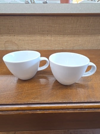 White  Espresso Mugs Set of 2