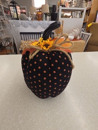 Black and Orange  Felt Pumpkin