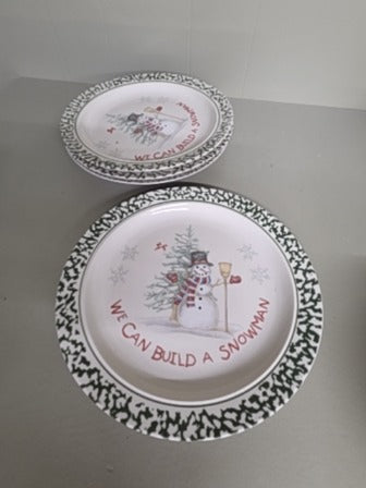 Snowman Plates, Set of 4