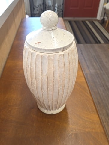 Off-White  White Textured Vase