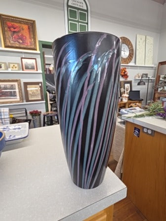 Purple, Black, and Blue  Vase
