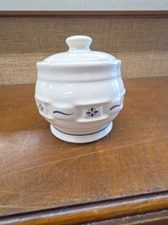 Blue and White Longaberger Canister