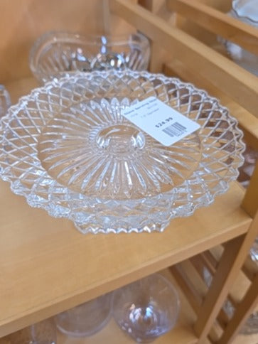 Clear  Glass Serving Dish, 7.5" Diameter
