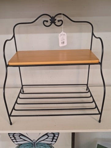 Wood Longaberger Metal Shelf