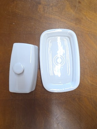 White  Butter Dish
