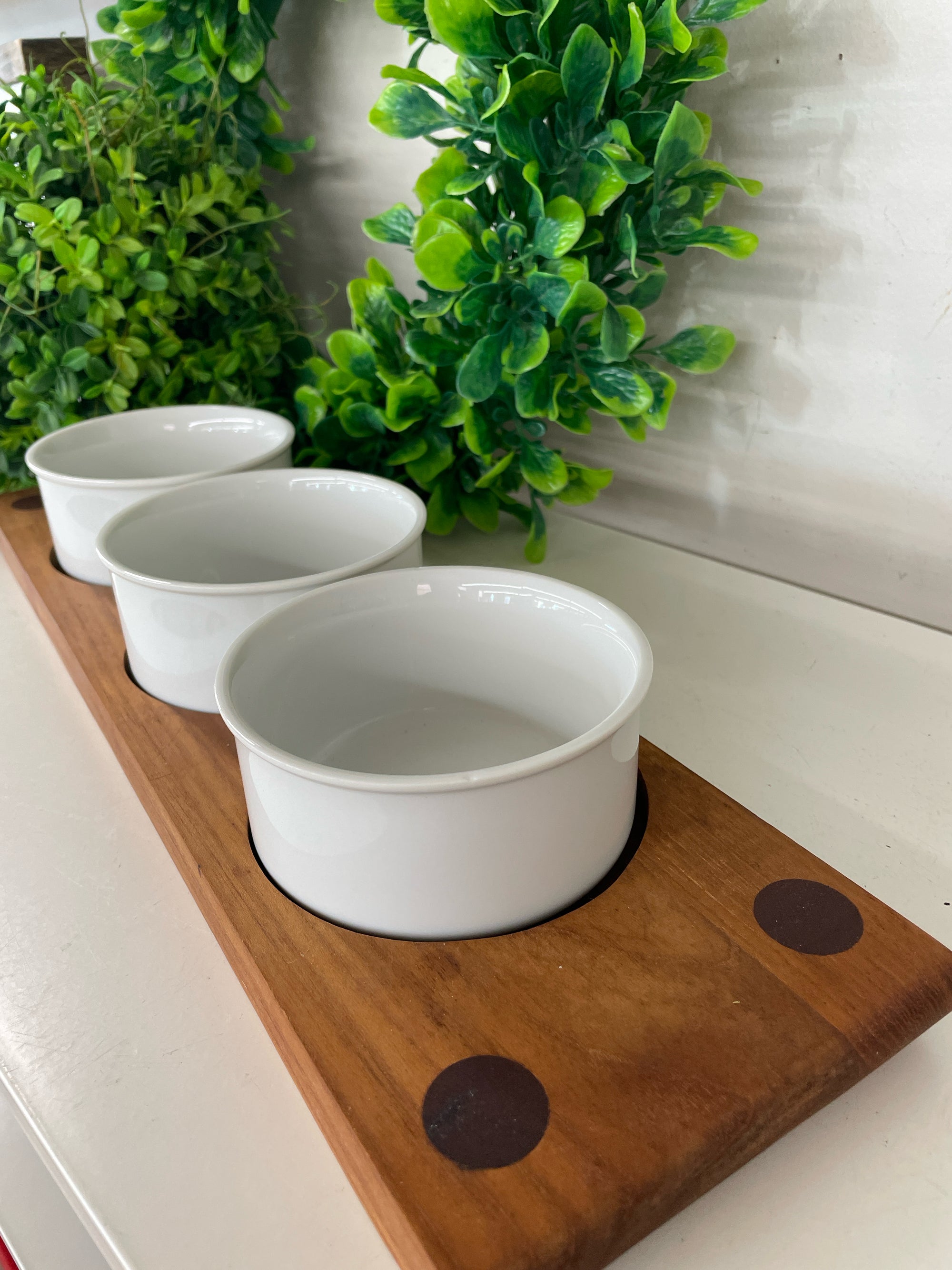 Dip Bowls on Tray