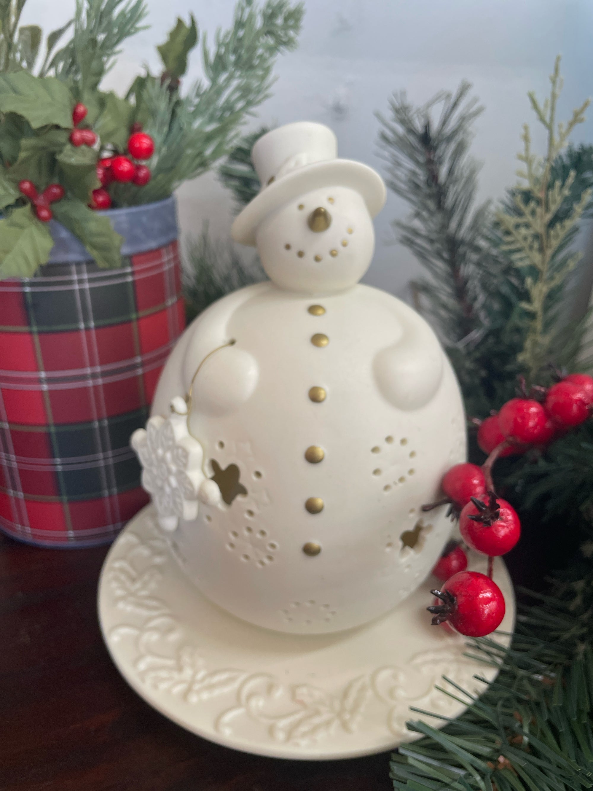 Snowman & Plate