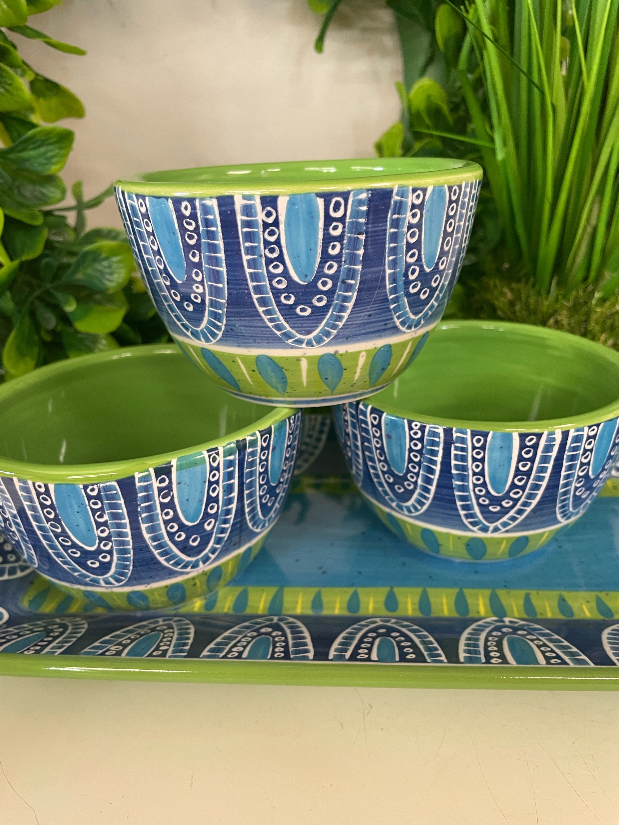 Dip Bowls on Tray