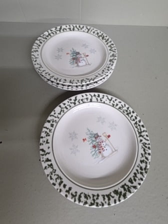 Snowman Plates, Set of 4