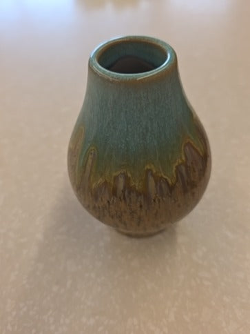 Brown and Blue  Ceramic Vase