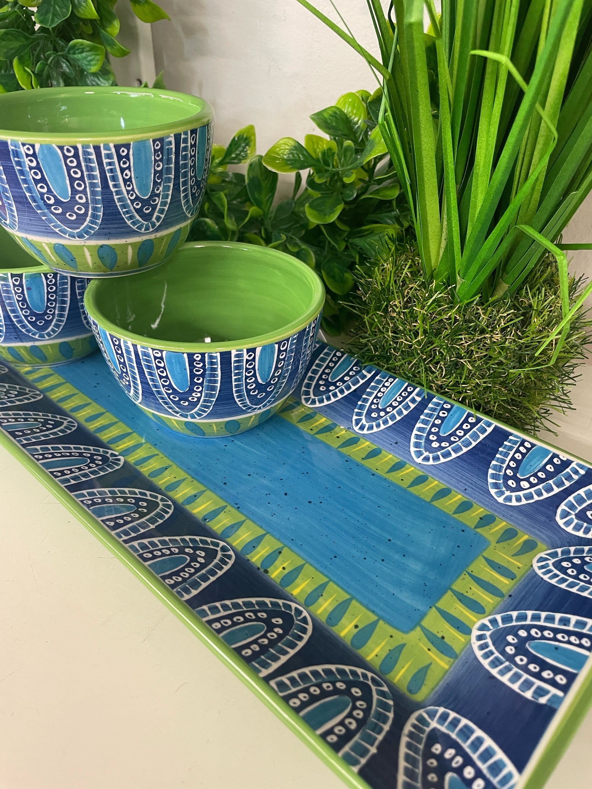 Dip Bowls on Tray