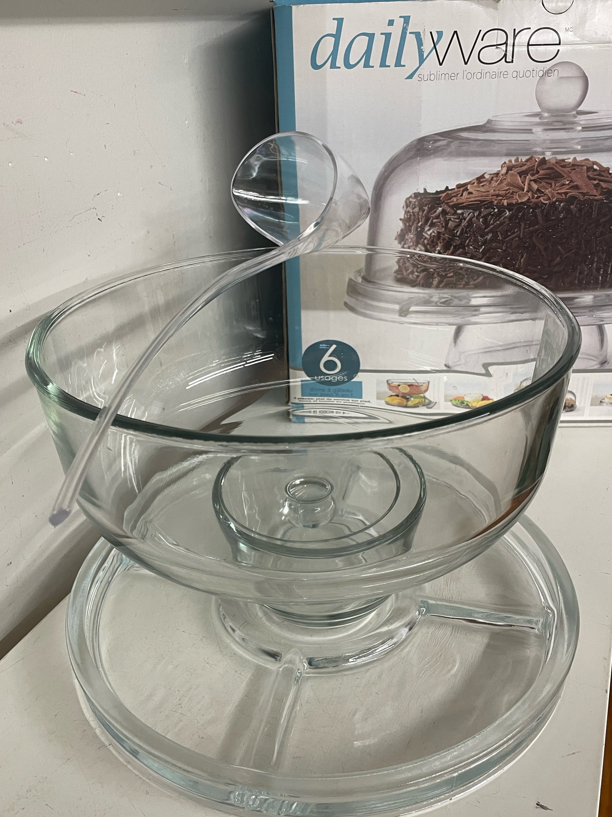 Cake Plate, Dome, and Ladle