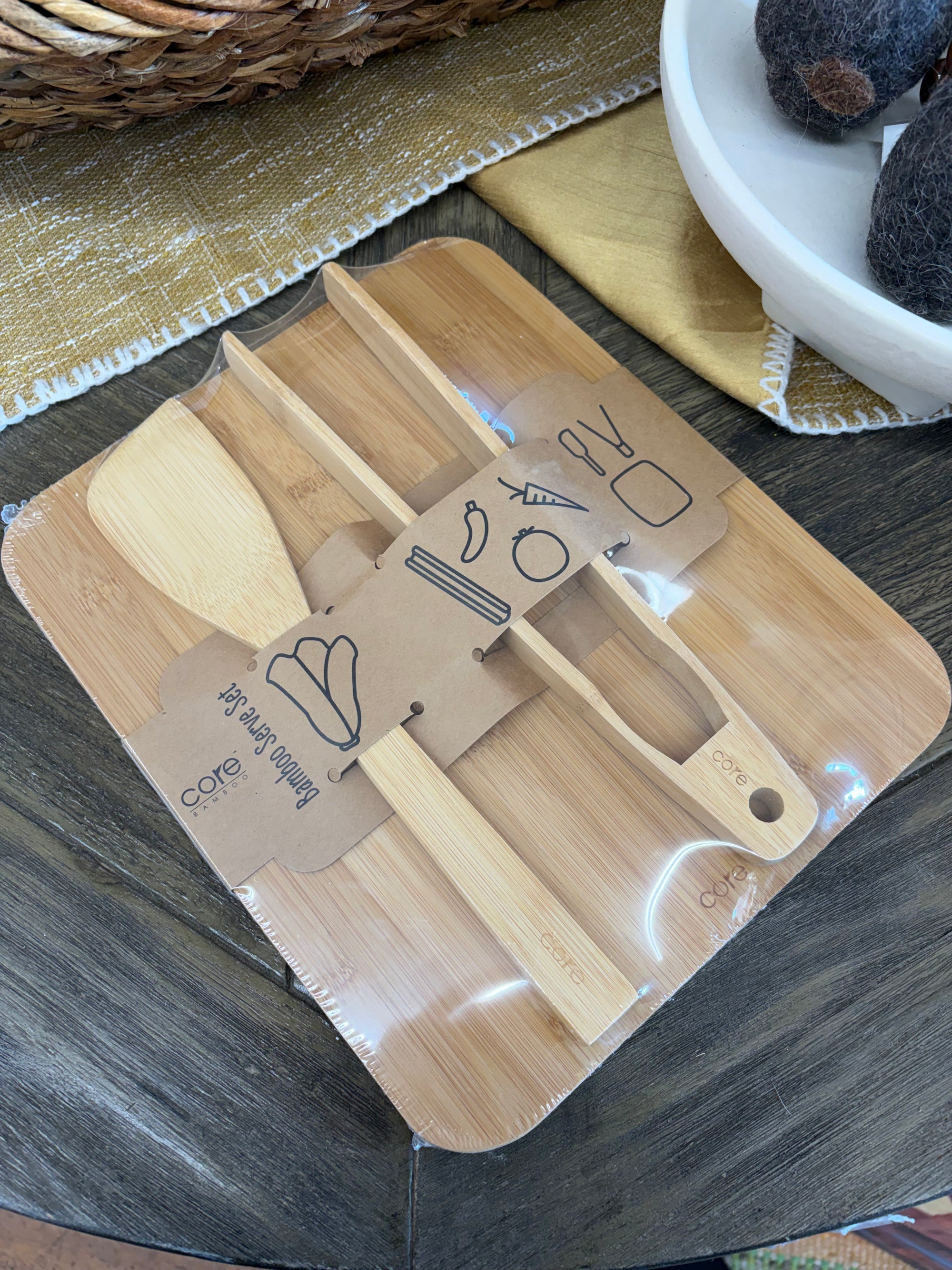Bamboo Serve Set, 3 pc set