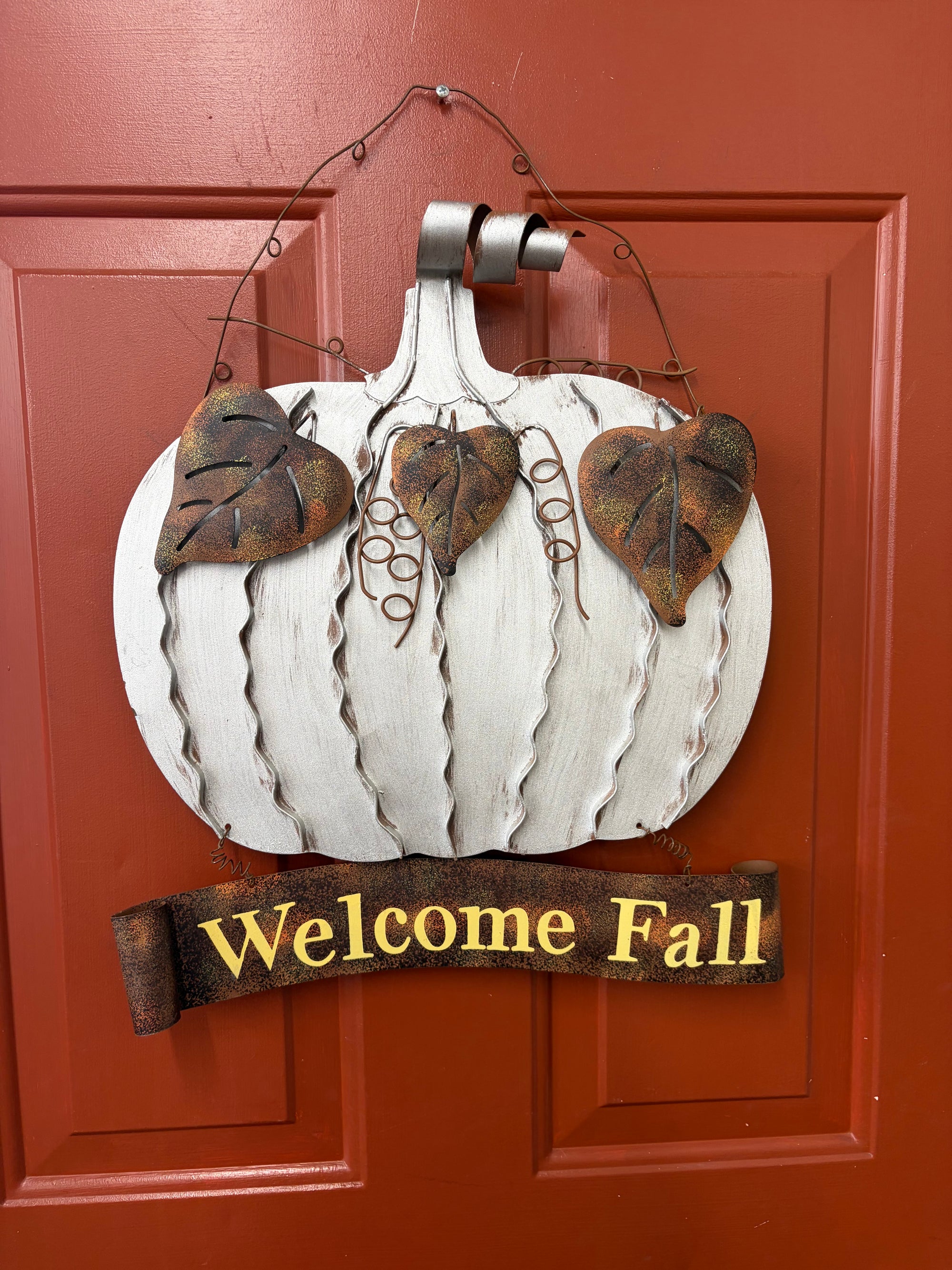 Silver  Welcome Fall Sign