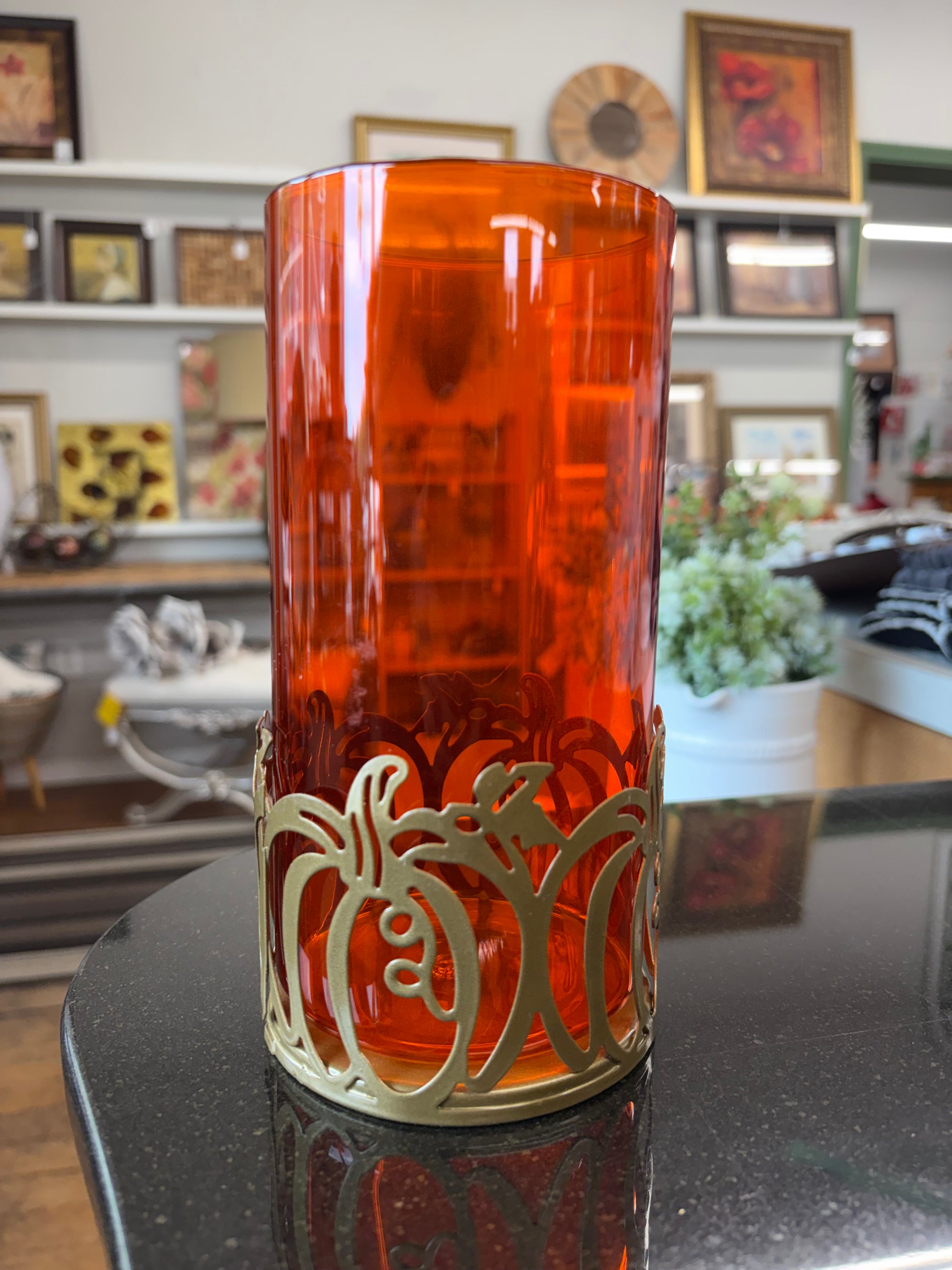 Orange  Vase