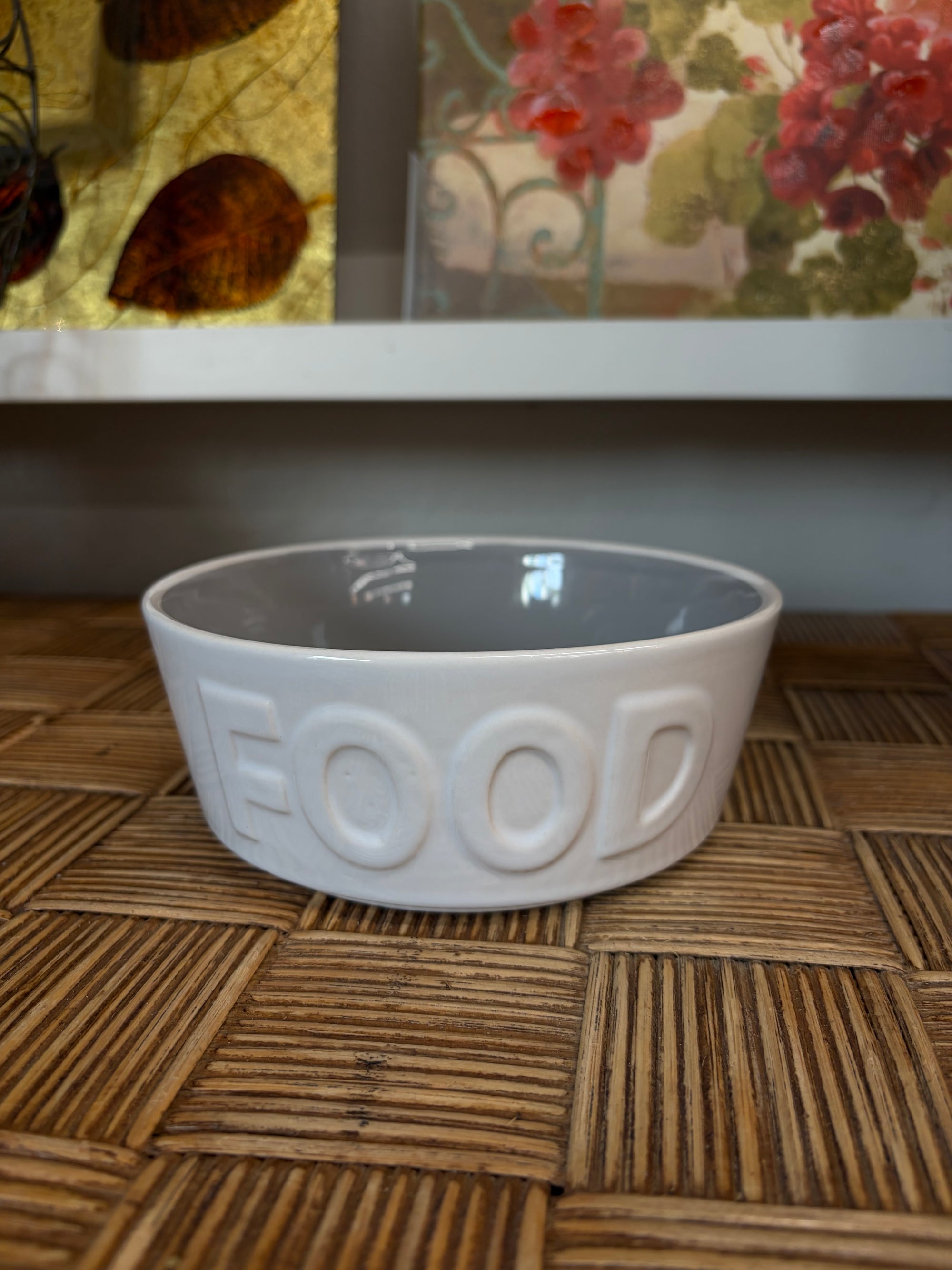 White  Dog Bowl