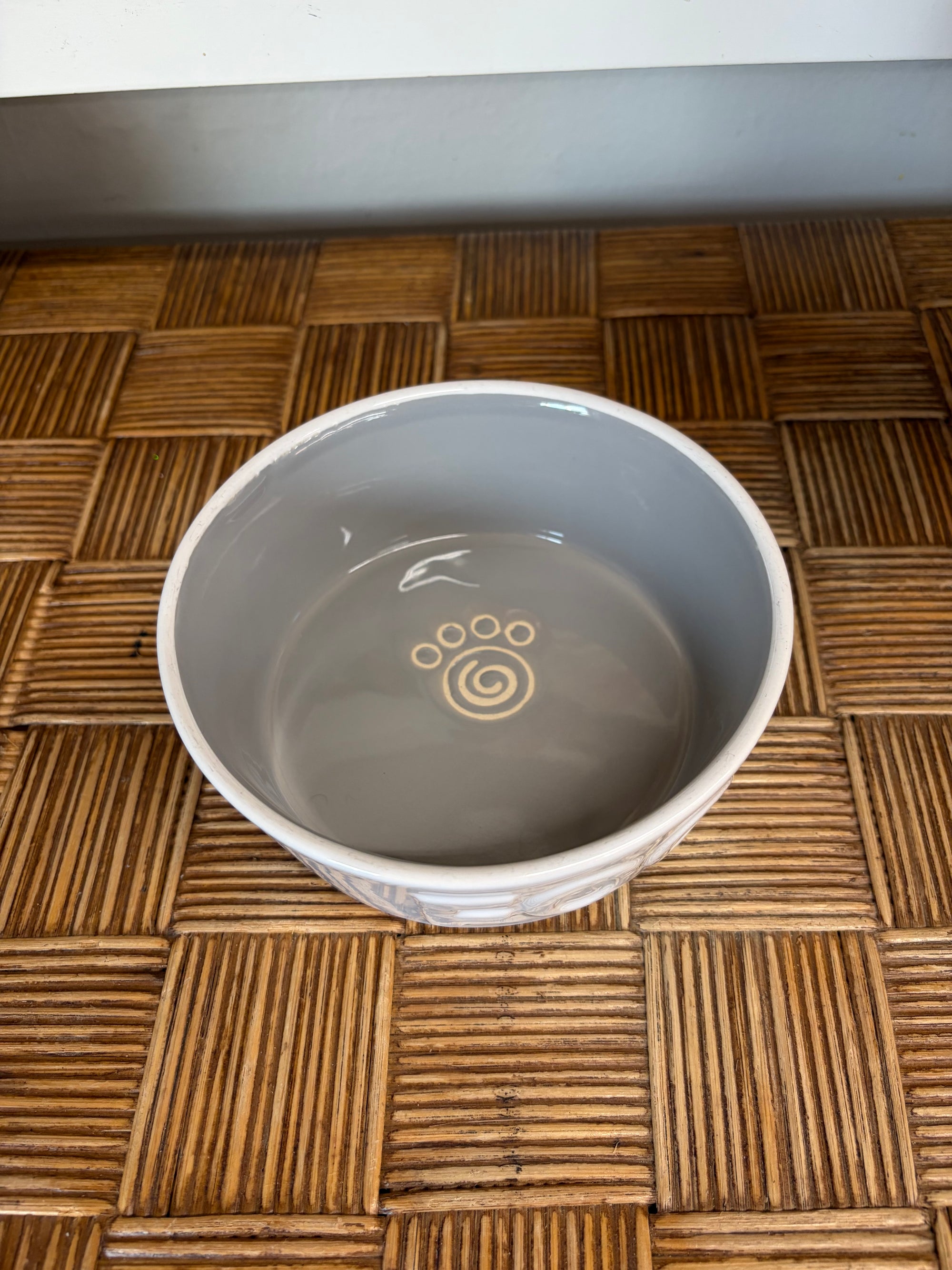 White  Dog Bowl