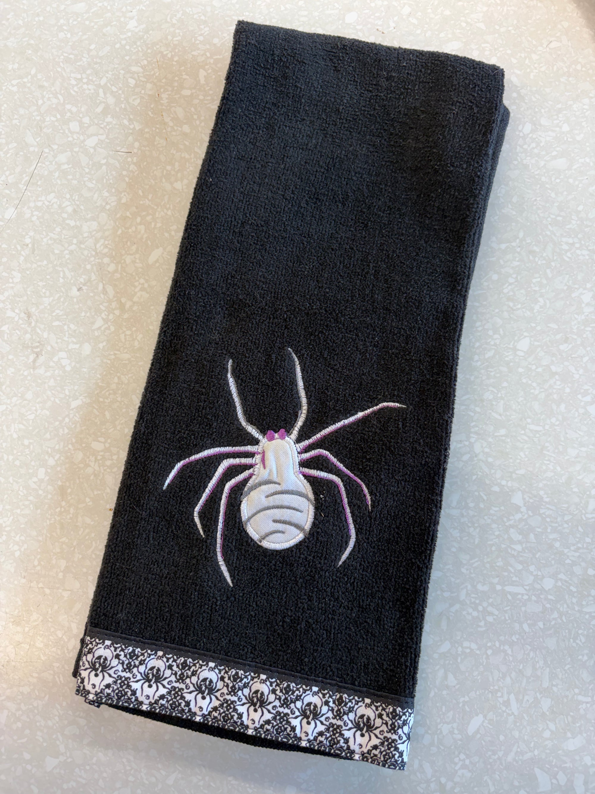 Black  Spider Towel