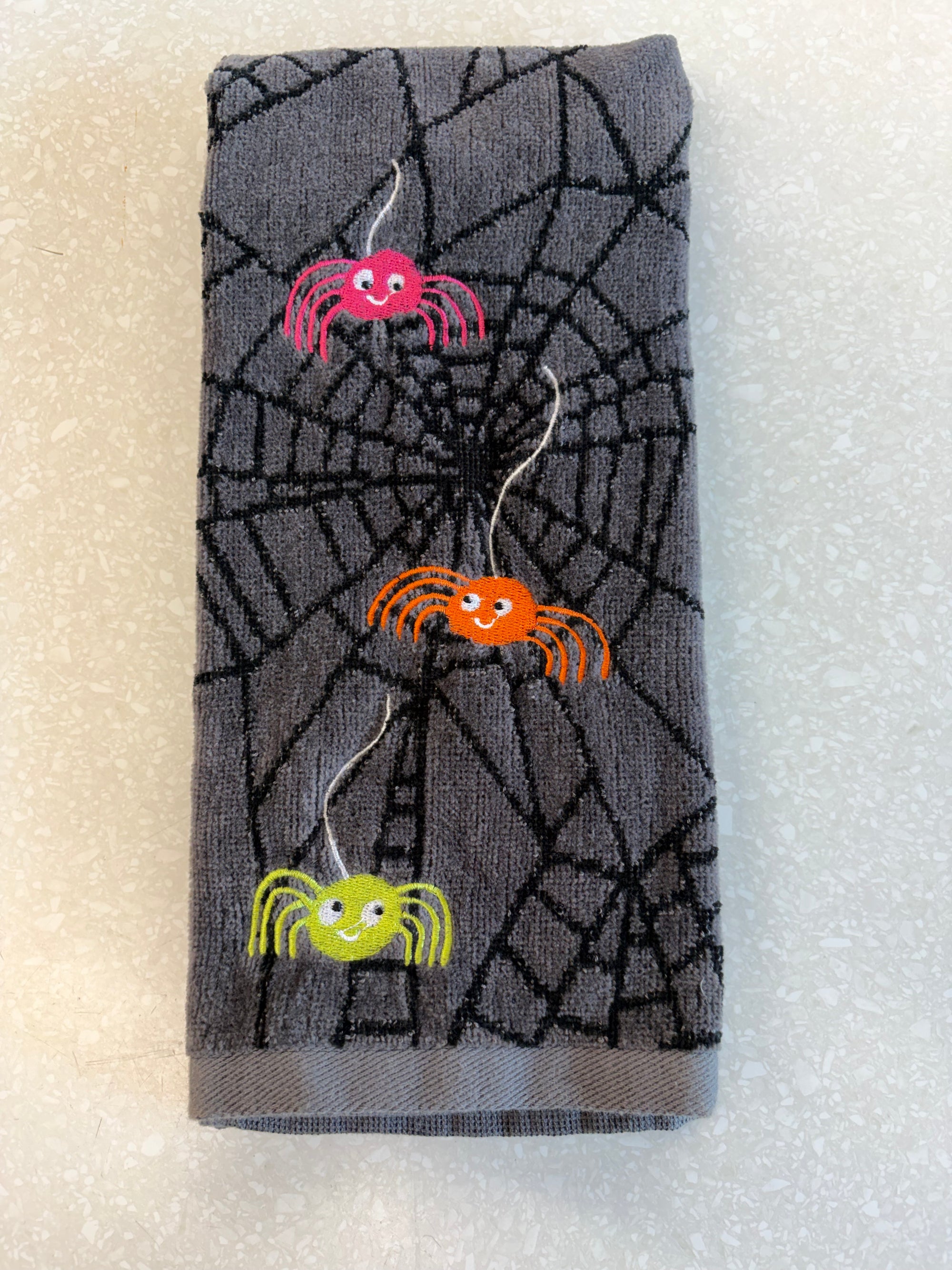 Black and Gray  Spider Towel
