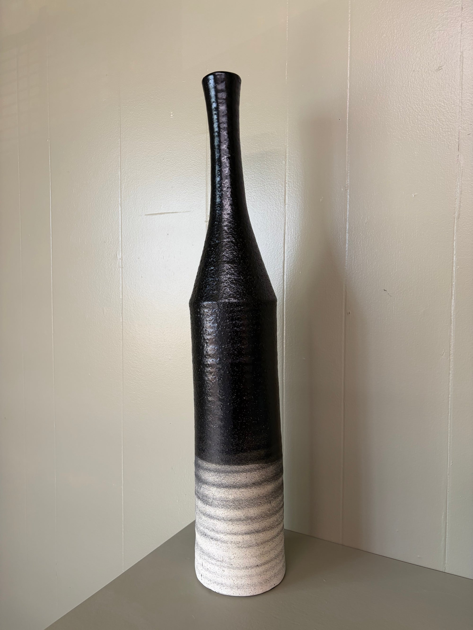 Black  Ceramic Floor Vase