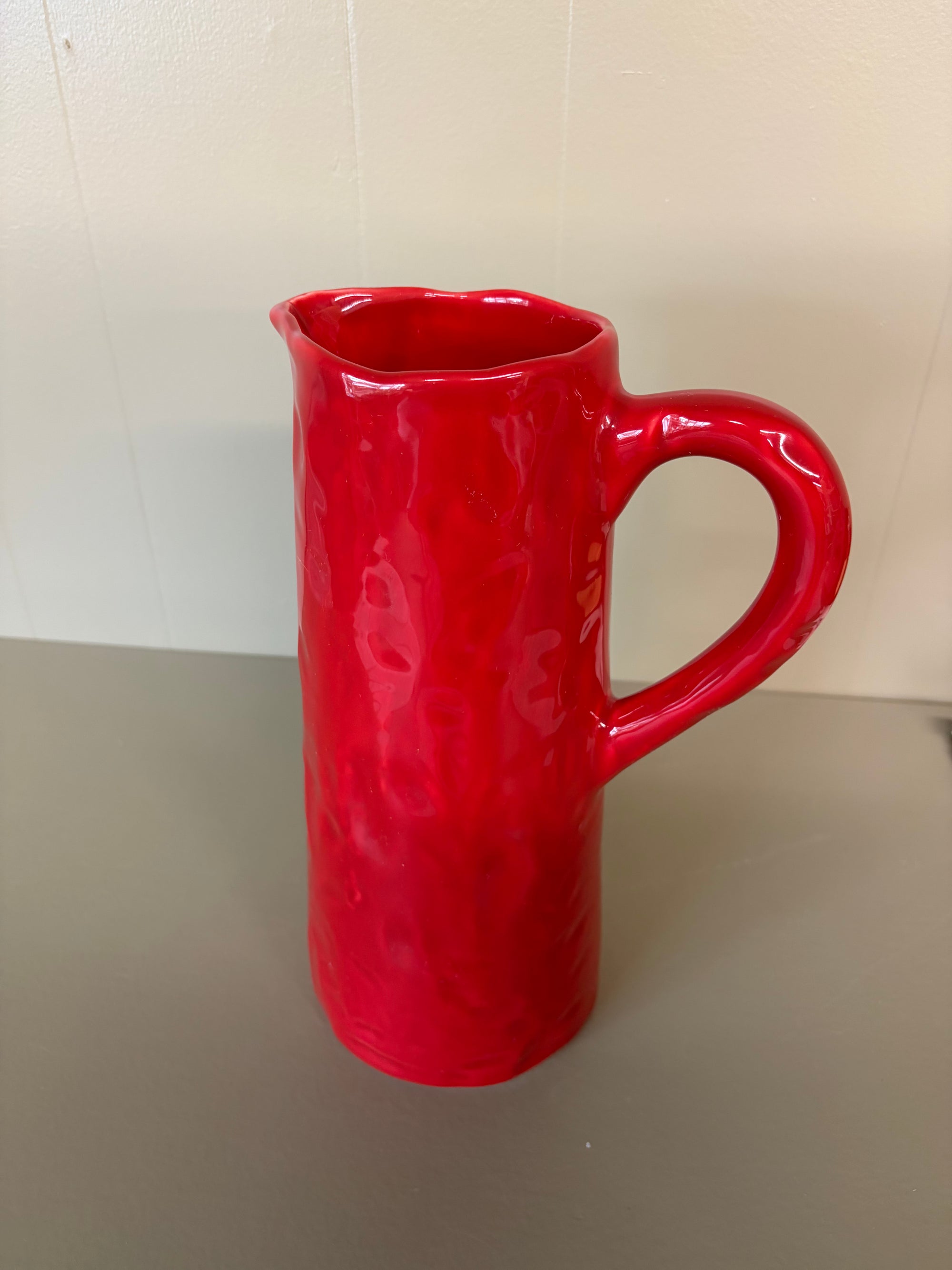 Red Textured Pitcher