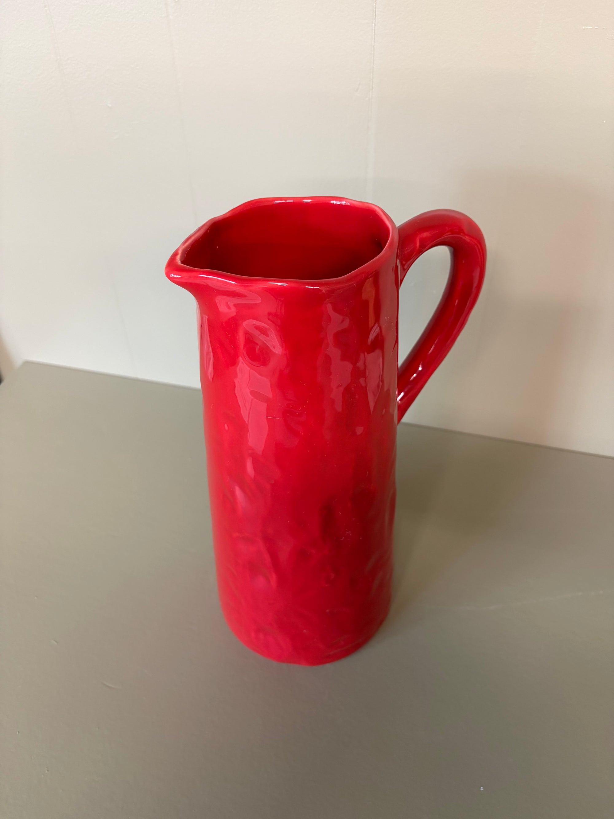 Red Textured Pitcher