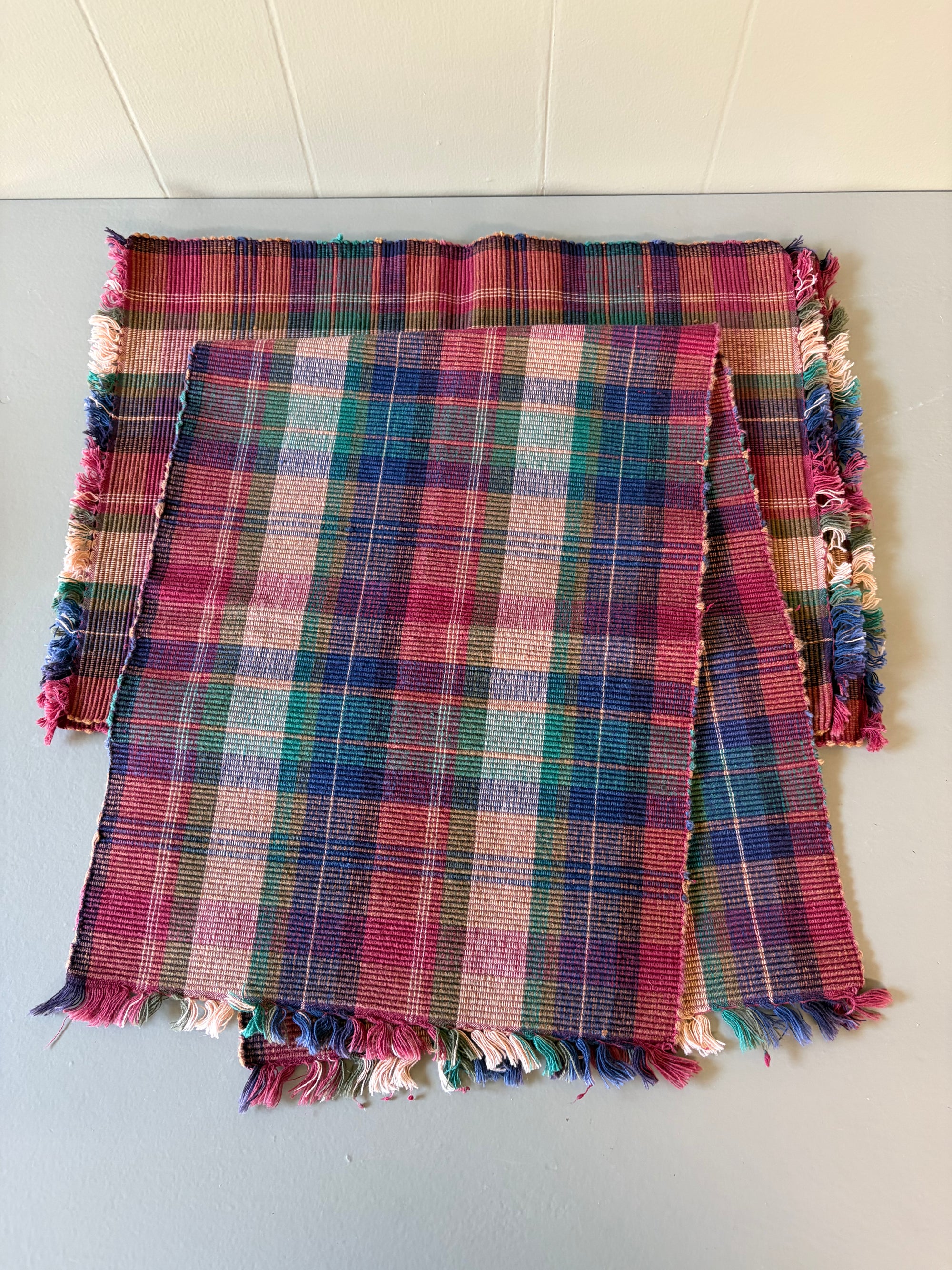 Plaid Table Linens, Set of 3