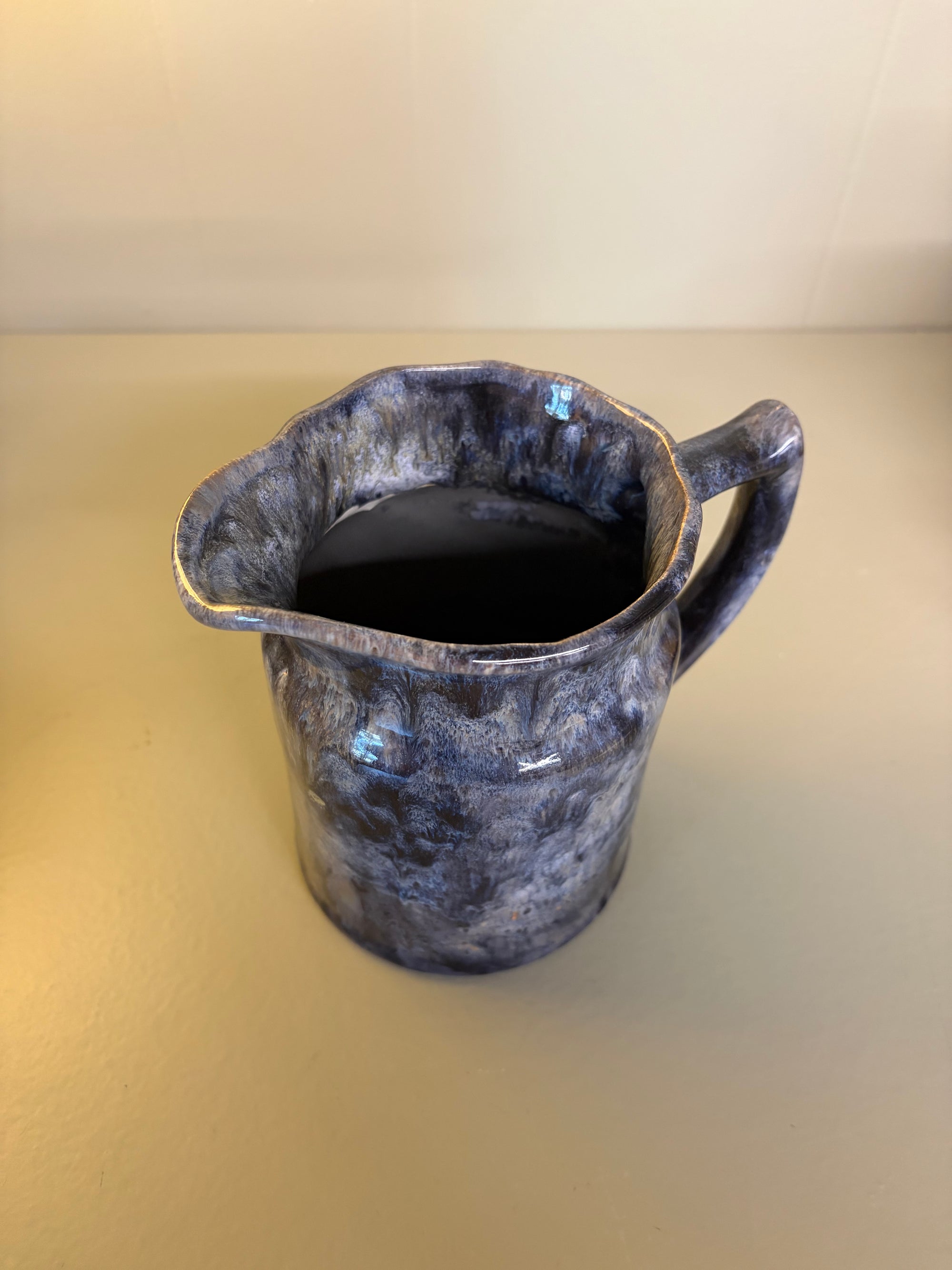 Blue Ceramic Pitcher