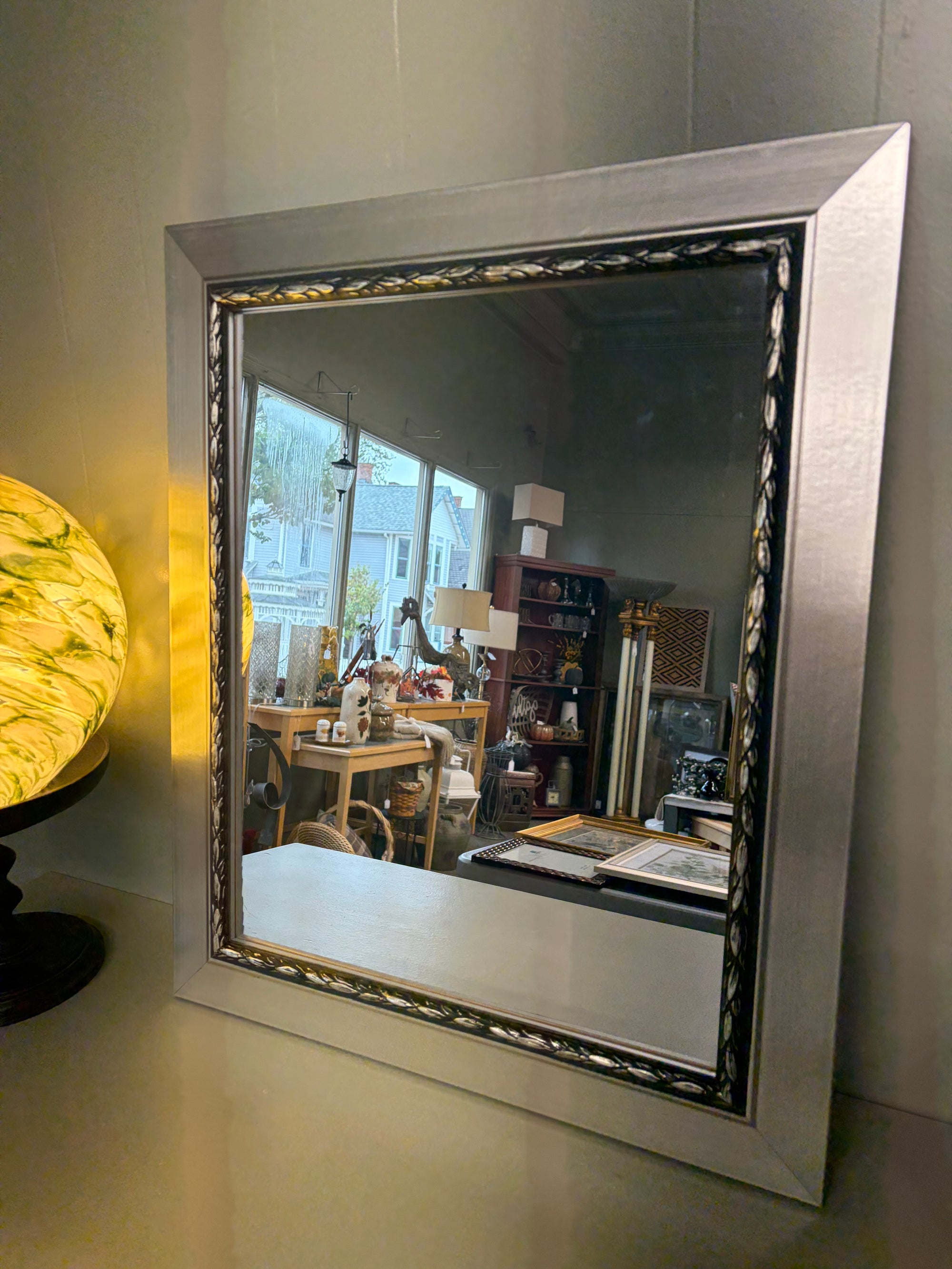 Silver and Gold  Framed Wall Mirror