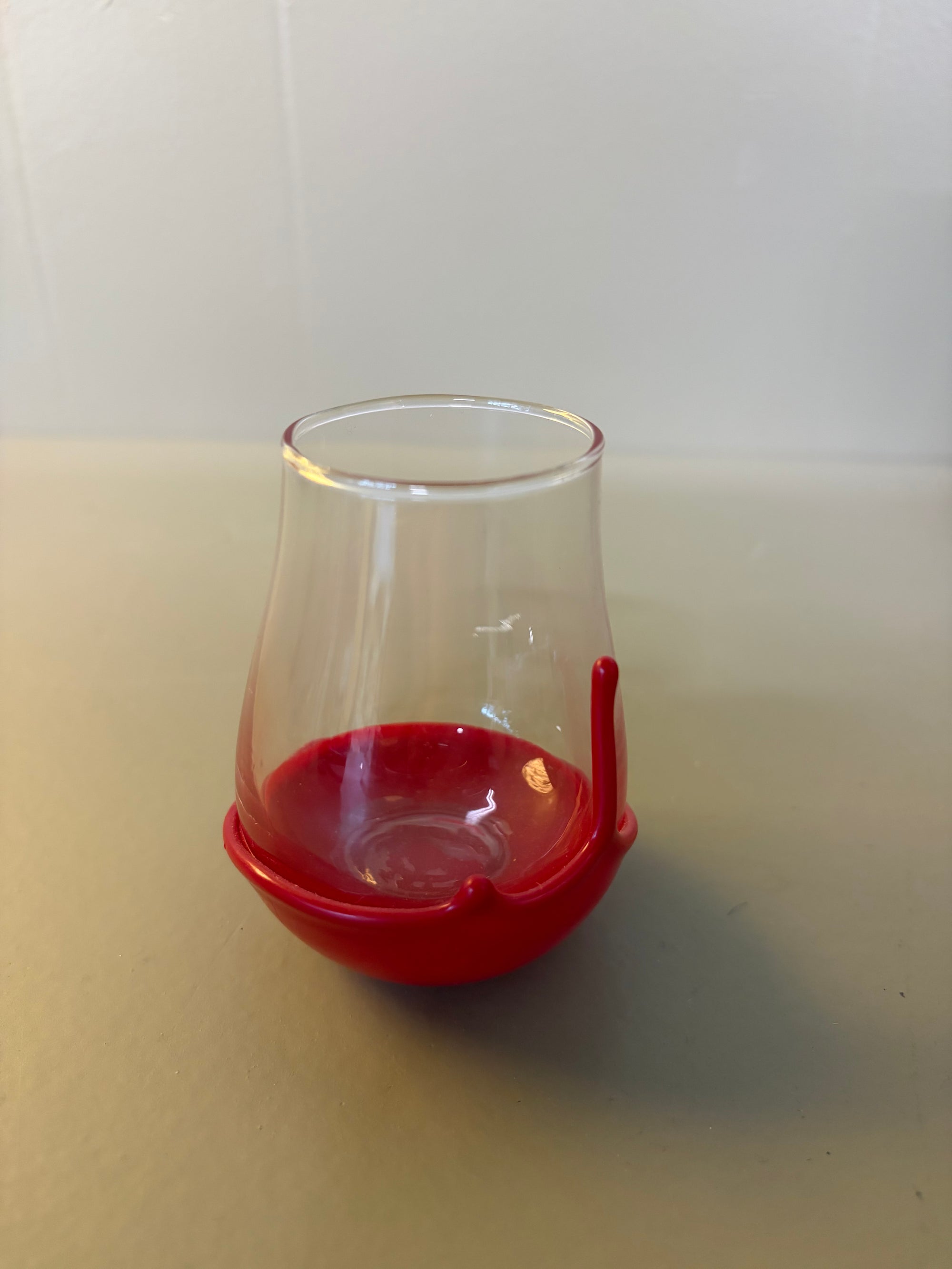 Red  Tasting Glass